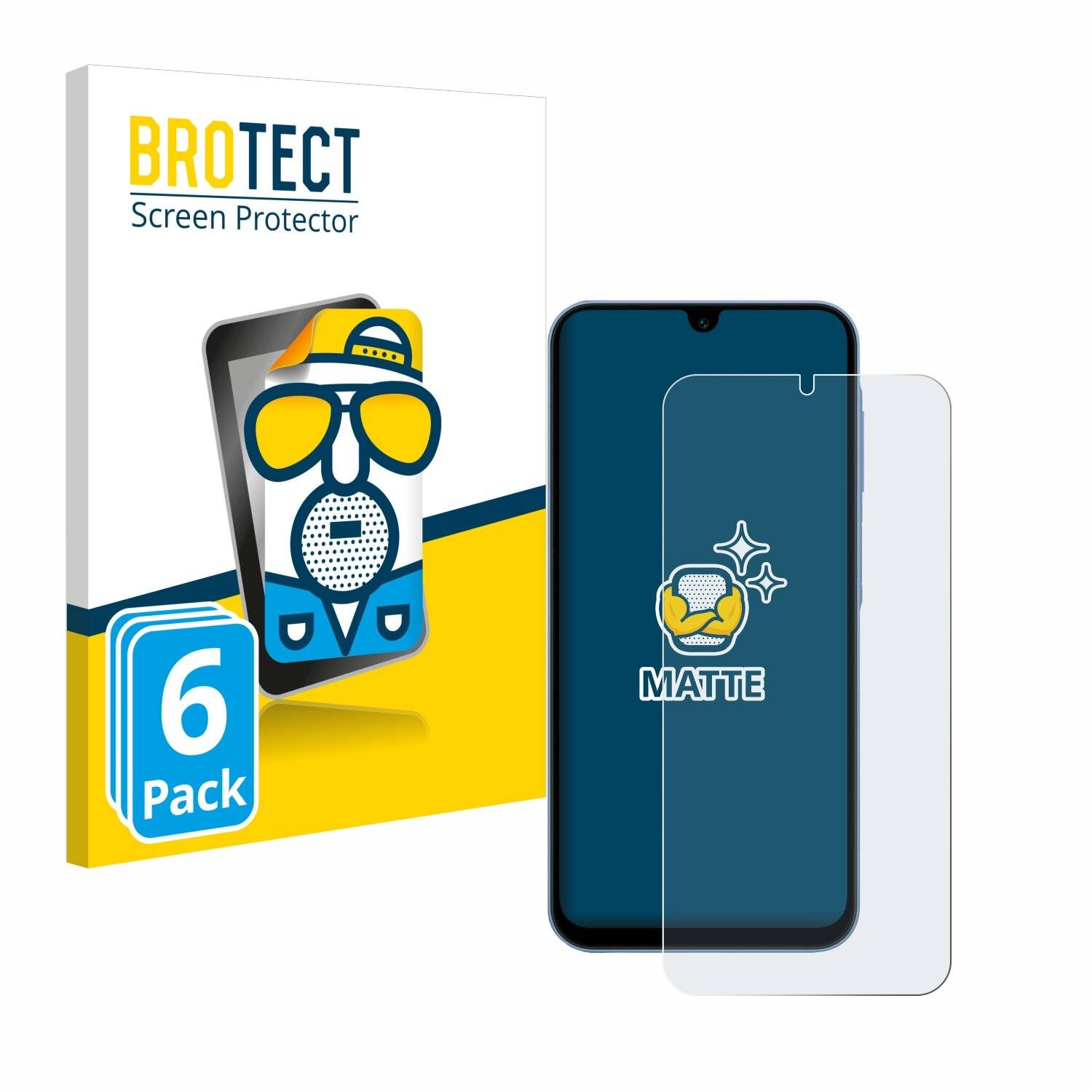 6x BROTECT Entspiegelungs-Folie für Samsung Galaxy A15