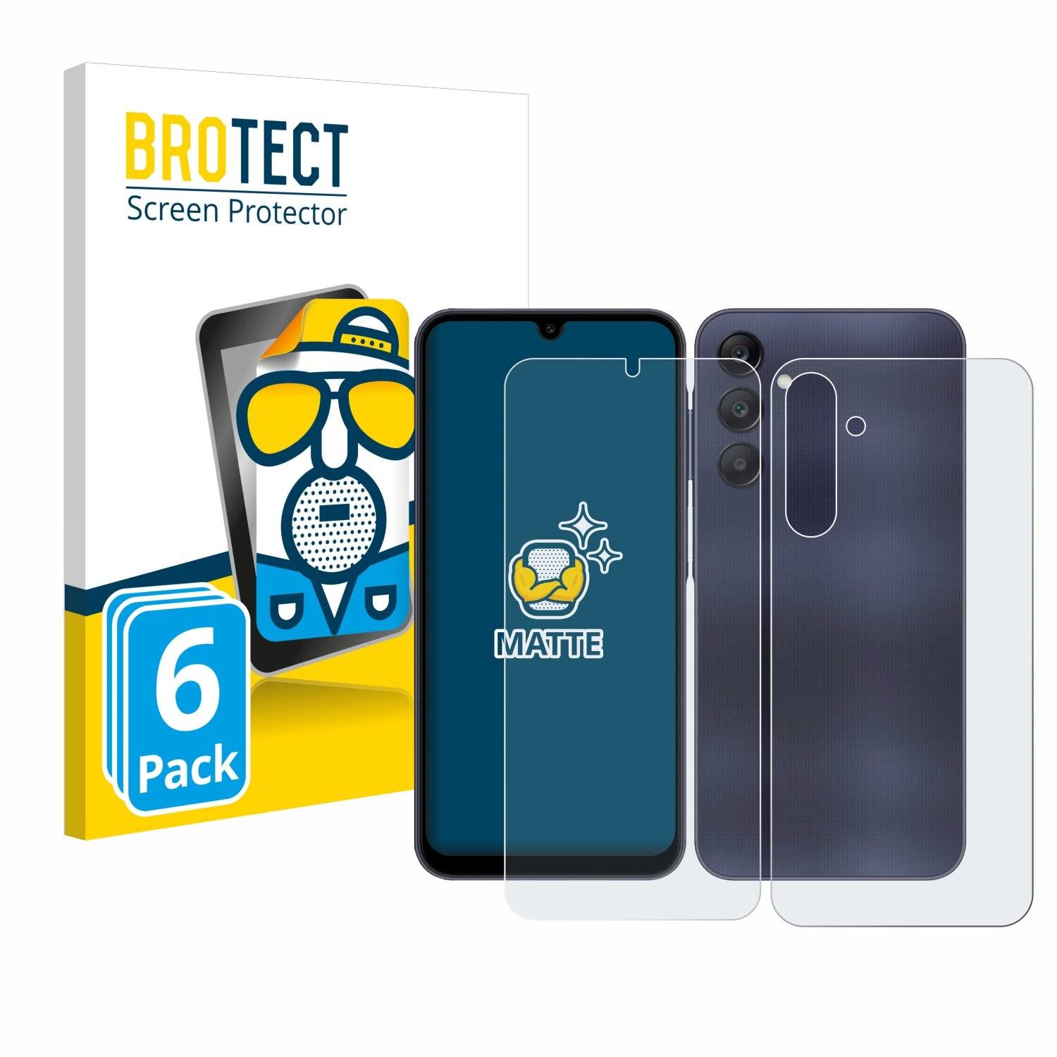 6x BROTECT Entspiegelungs-Folie für Samsung Galaxy A25 5G