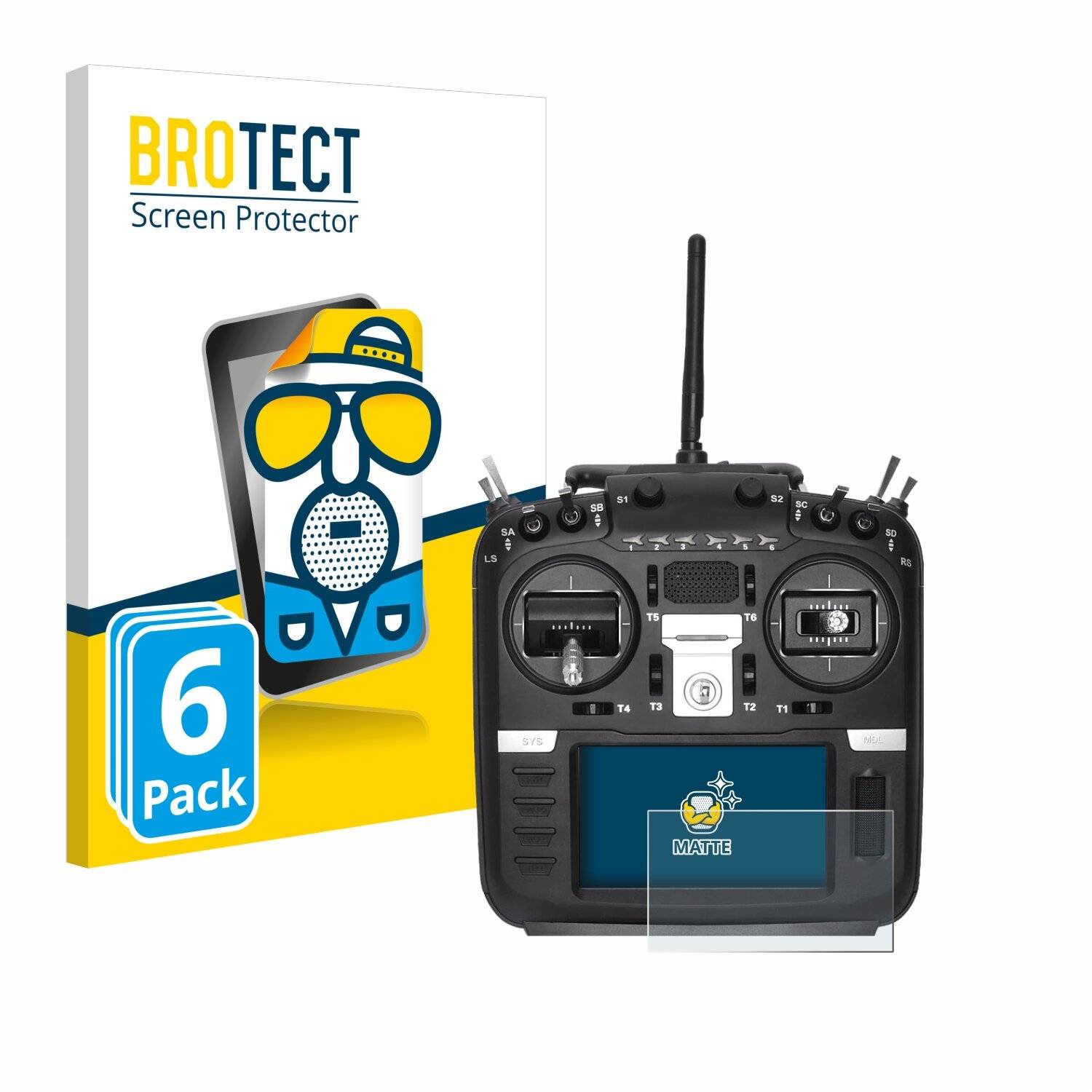 6x BROTECT Entspiegelungs-Folie für Radiomaster TX16S Mark