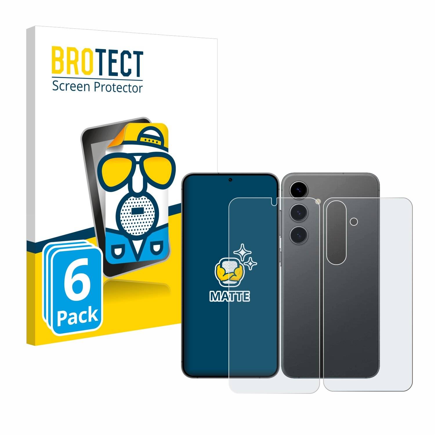 6x BROTECT Entspiegelungs-Folie für Samsung Galaxy S24 Plus