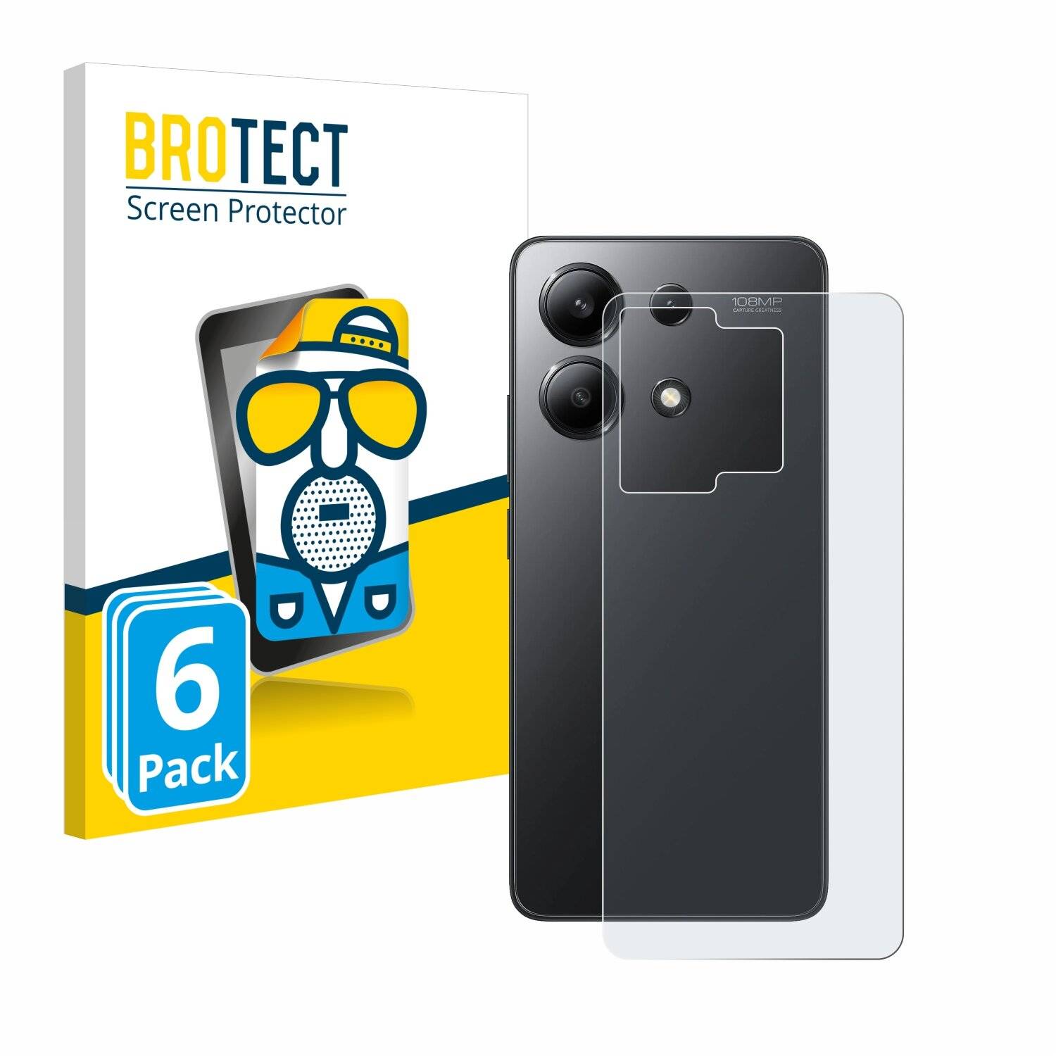 6x BROTECT Entspiegelungs-Folie für Xiaomi Redmi Note 13