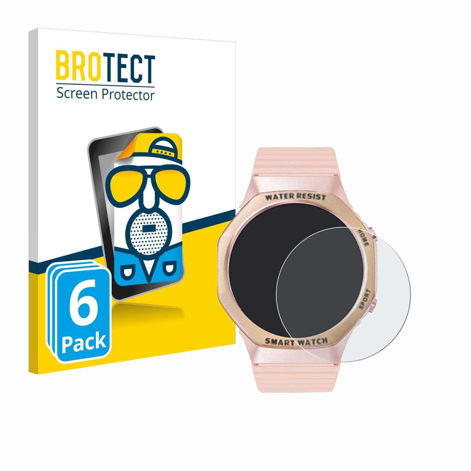 6x BROTECT Entspiegelungs-Folie für Mutoy Smartwatch 1.32