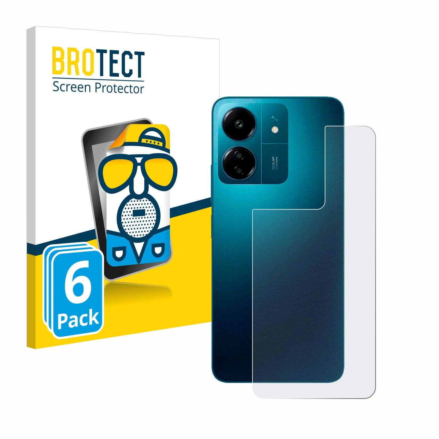 6x BROTECT Entspiegelungs-Folie für Xiaomi Redmi 13C