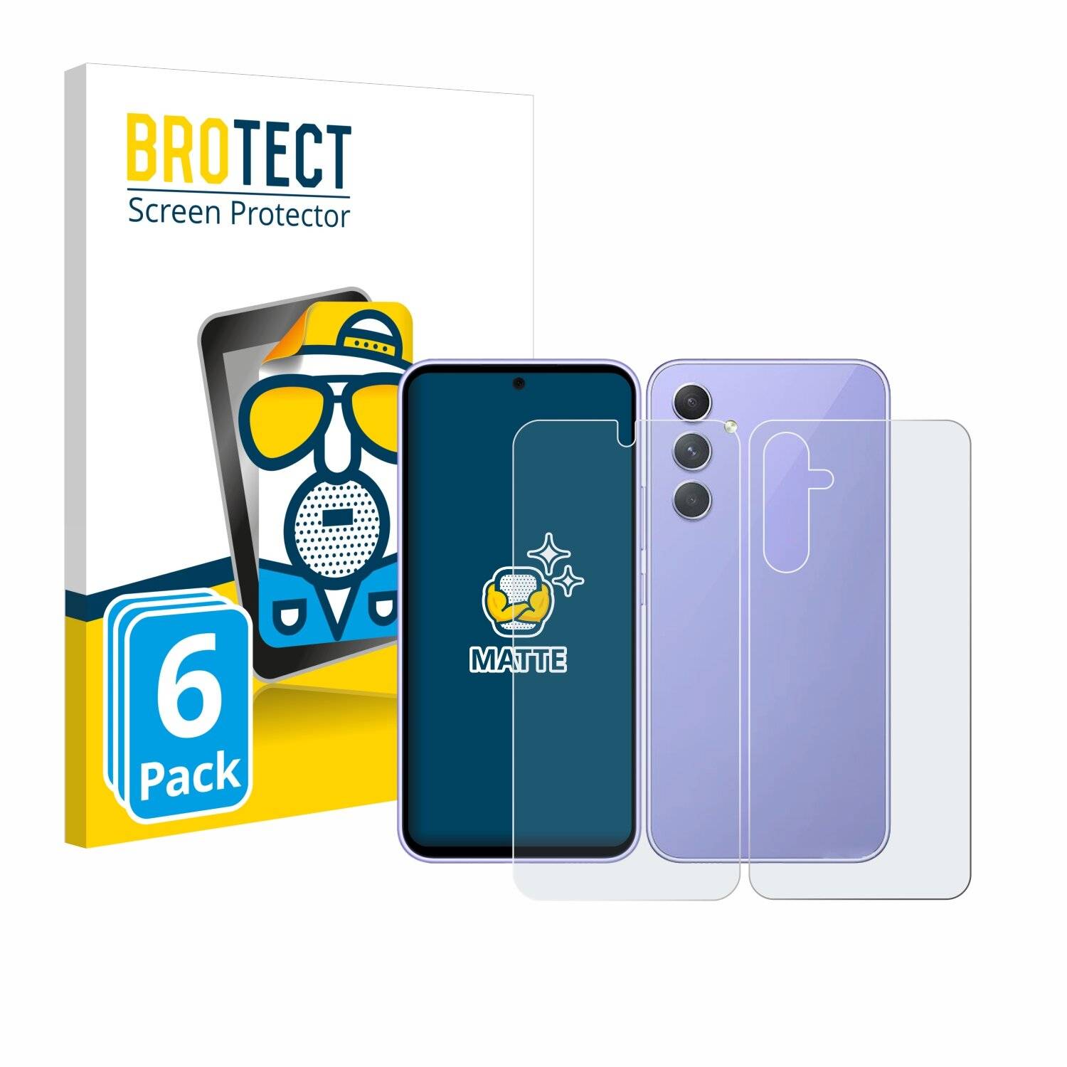 6x BROTECT Entspiegelungs-Folie für Samsung Galaxy A54 5G Enterprise Edition