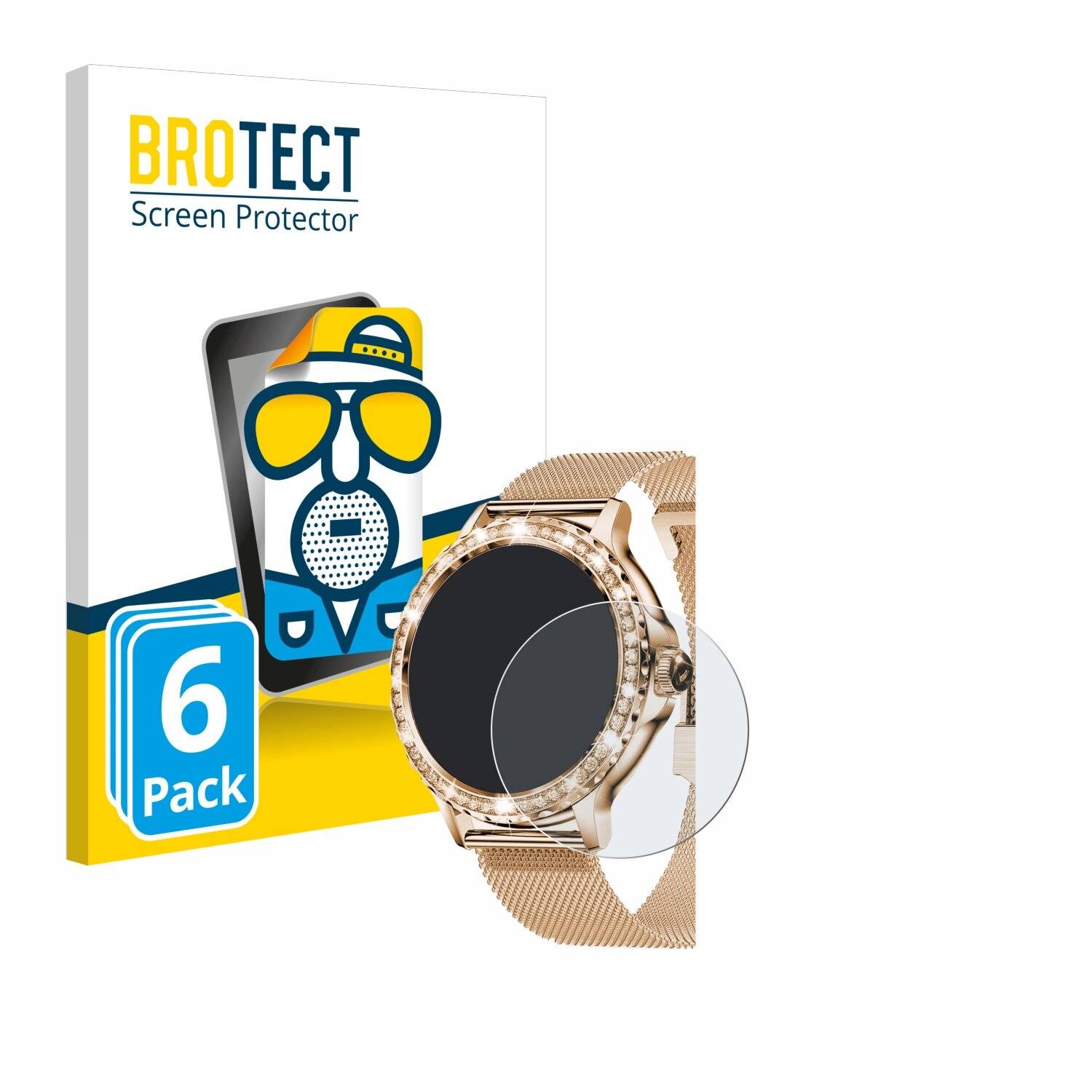 6x BROTECT Entspiegelungs-Folie für walkbee Smartwatch 1.3