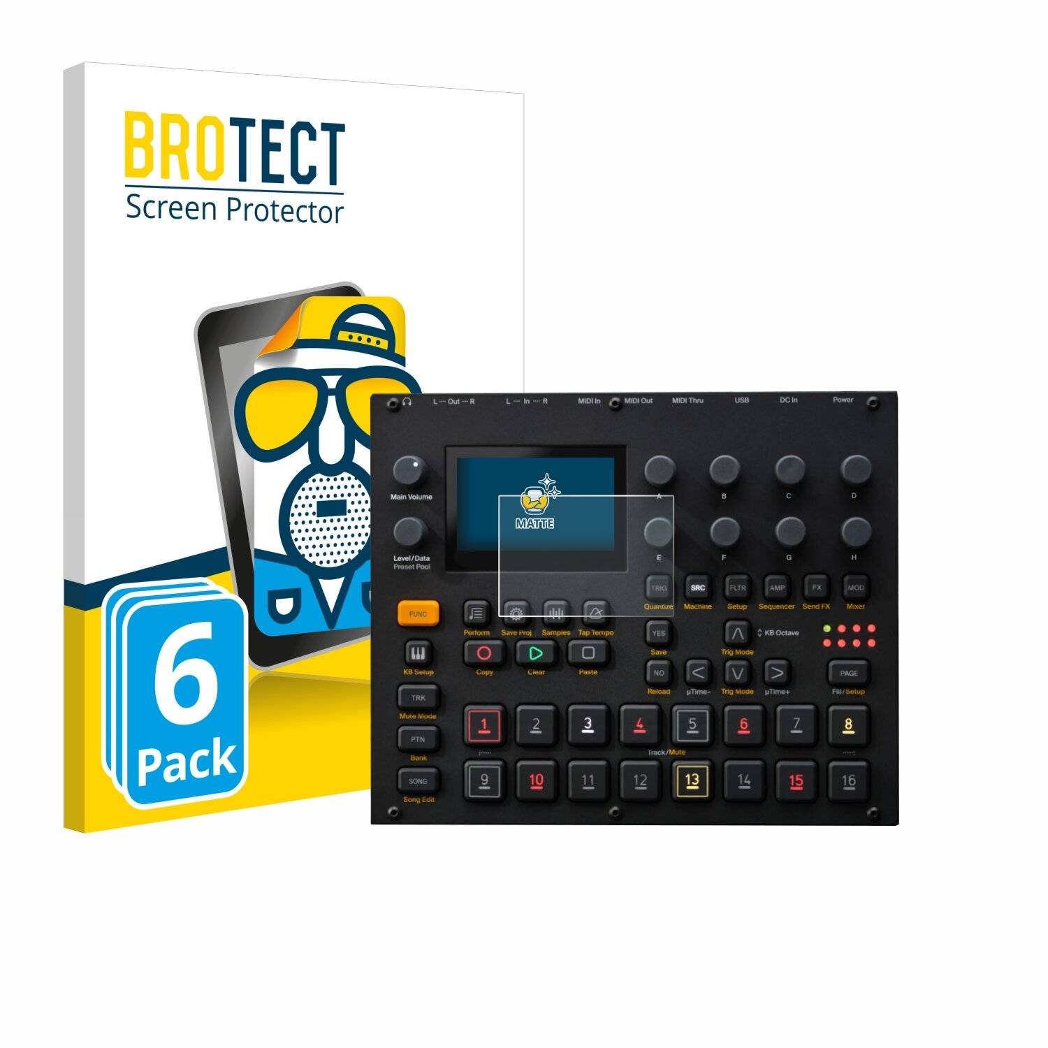 6x BROTECT Entspiegelungs-Folie für Elektron Digitakt