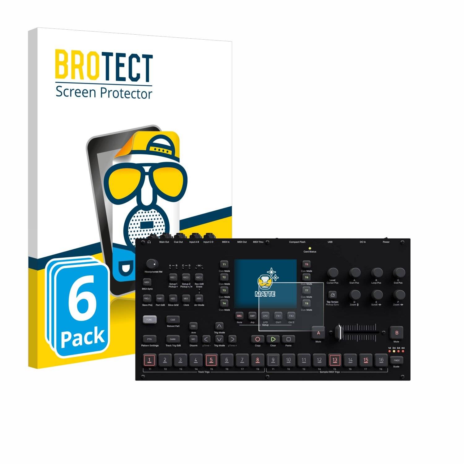 6x BROTECT Entspiegelungs-Folie für Elektron Octatrack