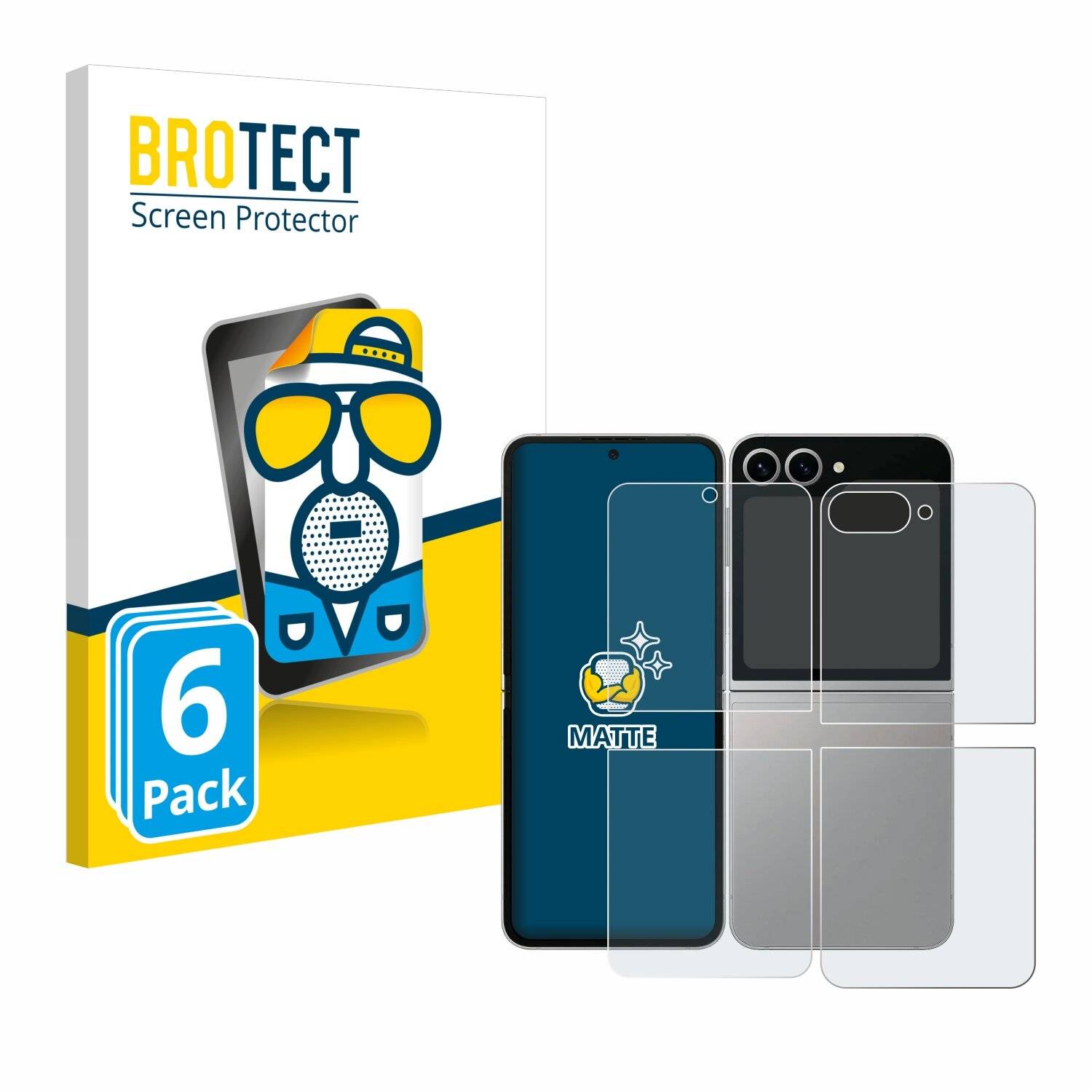 6x BROTECT Entspiegelungs-Folie für Samsung Galaxy Z Flip6