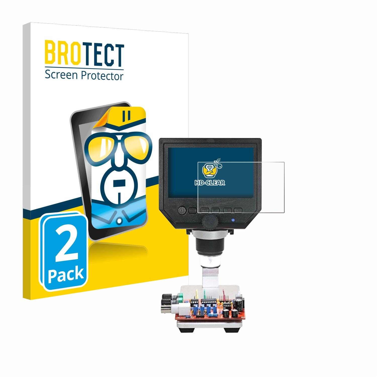 2x BROTECT Displayschutz-Folie für KKmoon Digital Mikroskop