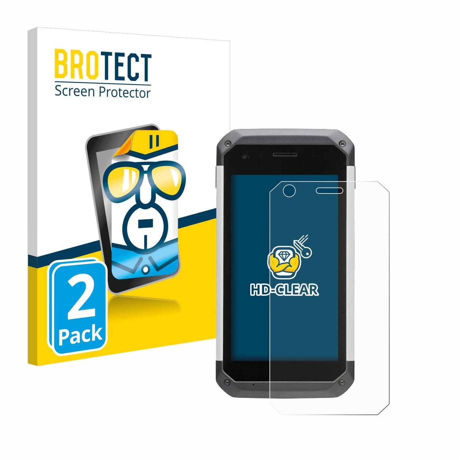 2x BROTECT Displayschutz-Folie für Handheld Nautiz