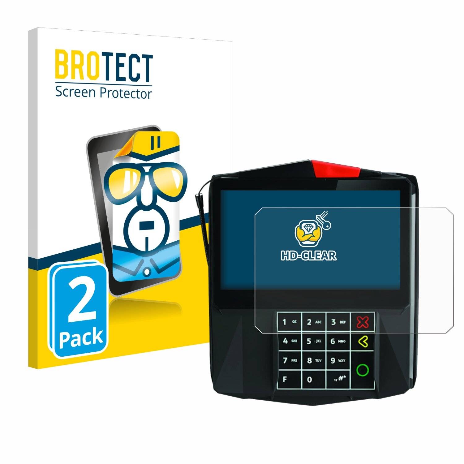 2x BROTECT Displayschutz-Folie für ingenico
