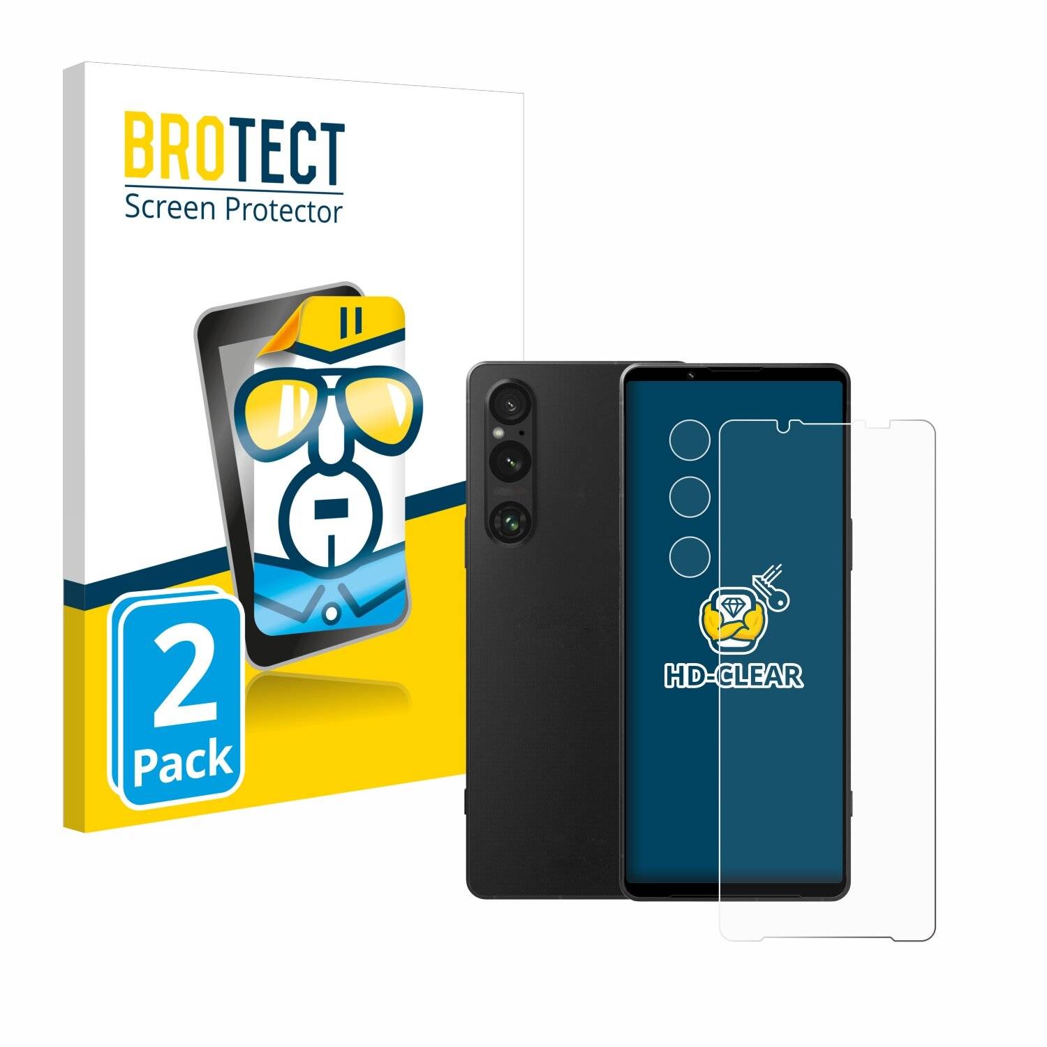 2x BROTECT Displayschutz-Folie für Sony Xperia 1 V