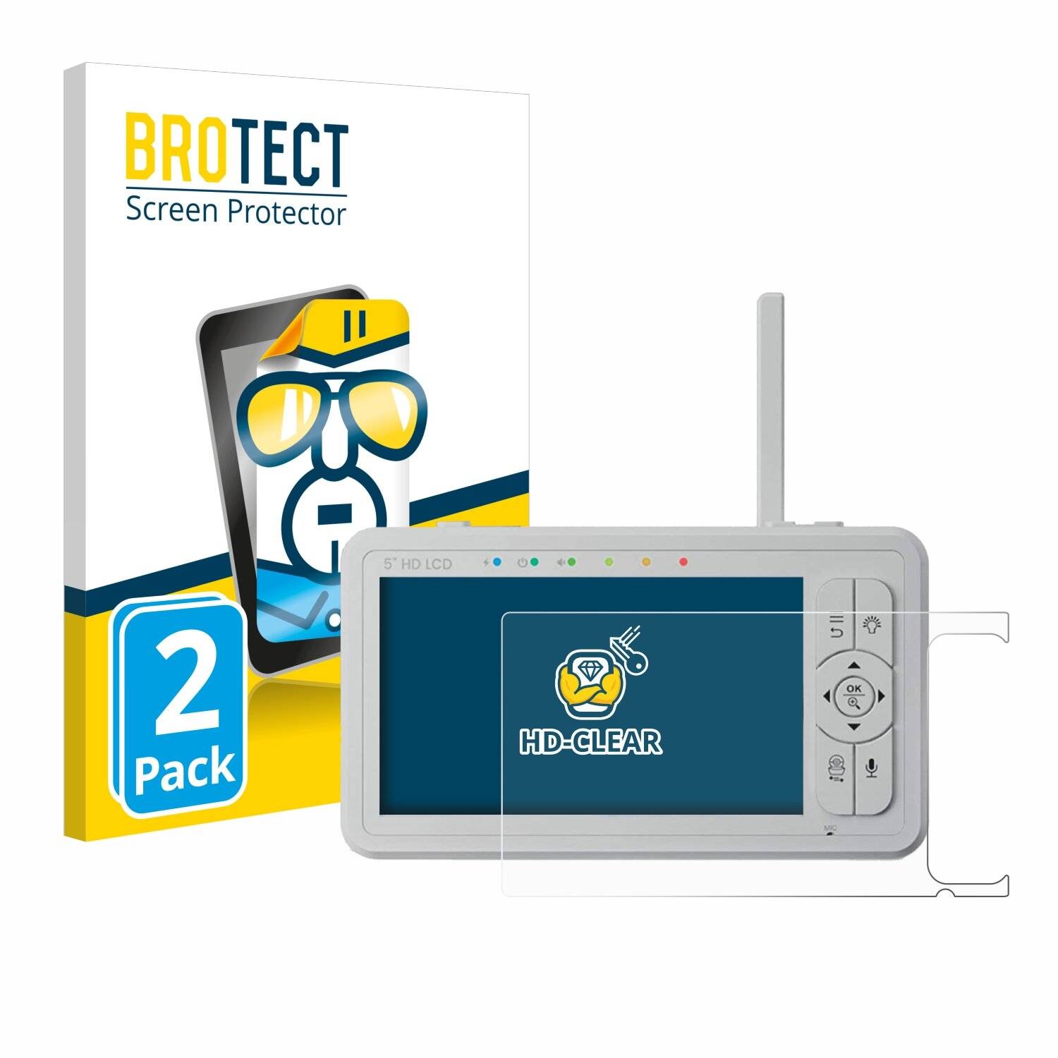 2x BROTECT Displayschutz-Folie für Babysense HD S2
