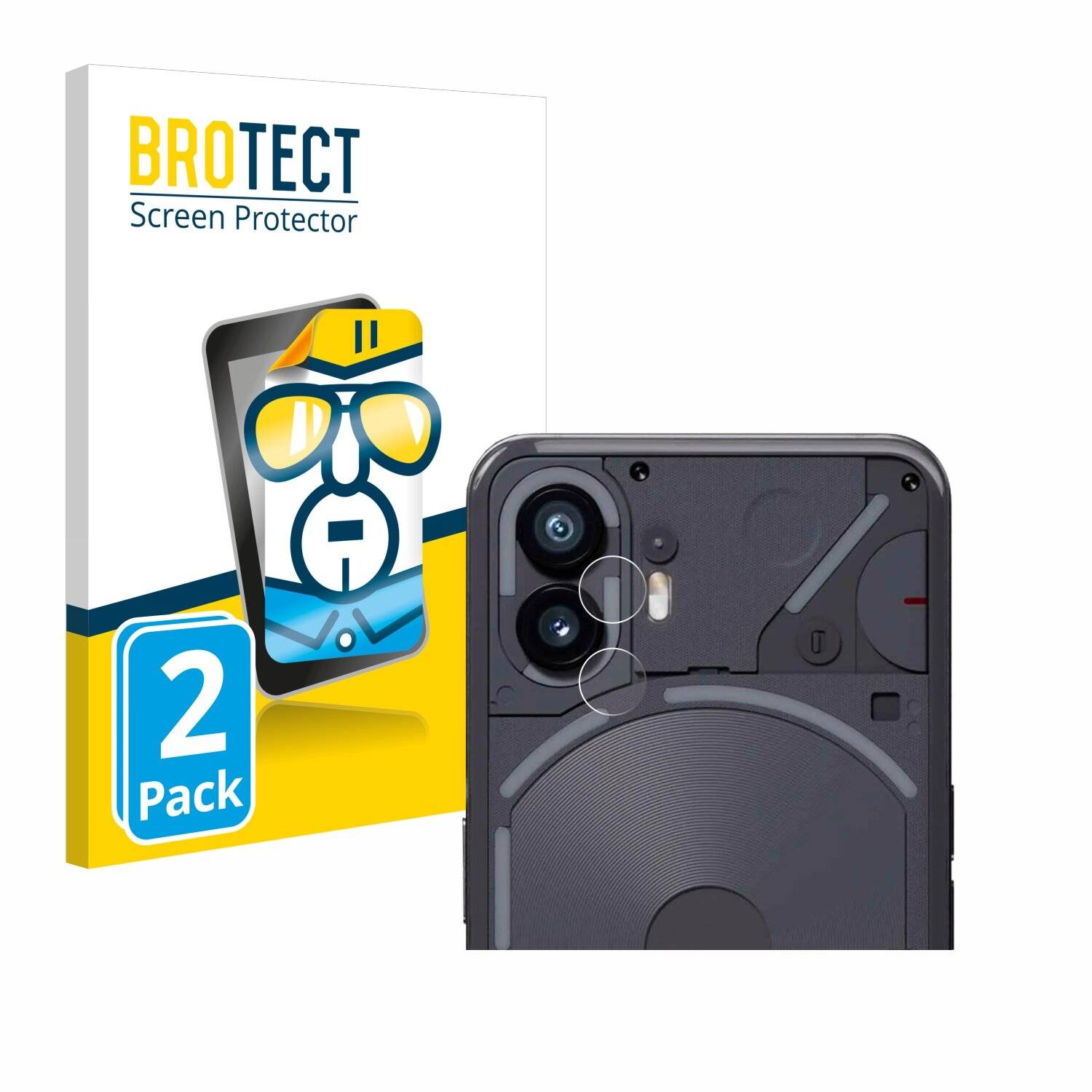 2x BROTECT Displayschutz-Folie für Nothing Phone (2) (NUR