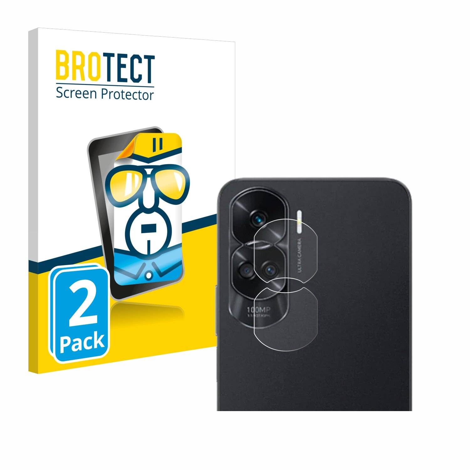 2x BROTECT Displayschutz-Folie für Honor 90 Lite (NUR