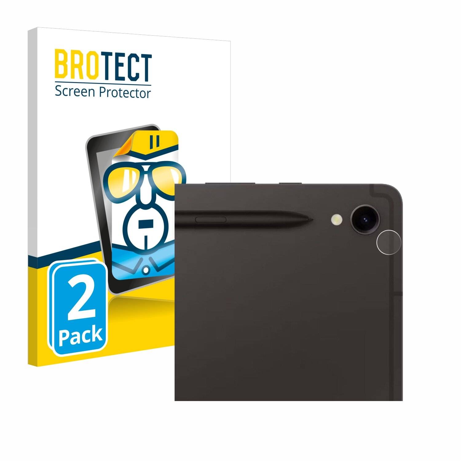 2x BROTECT Displayschutz-Folie für Samsung Galaxy Tab S9 WiFi (NUR