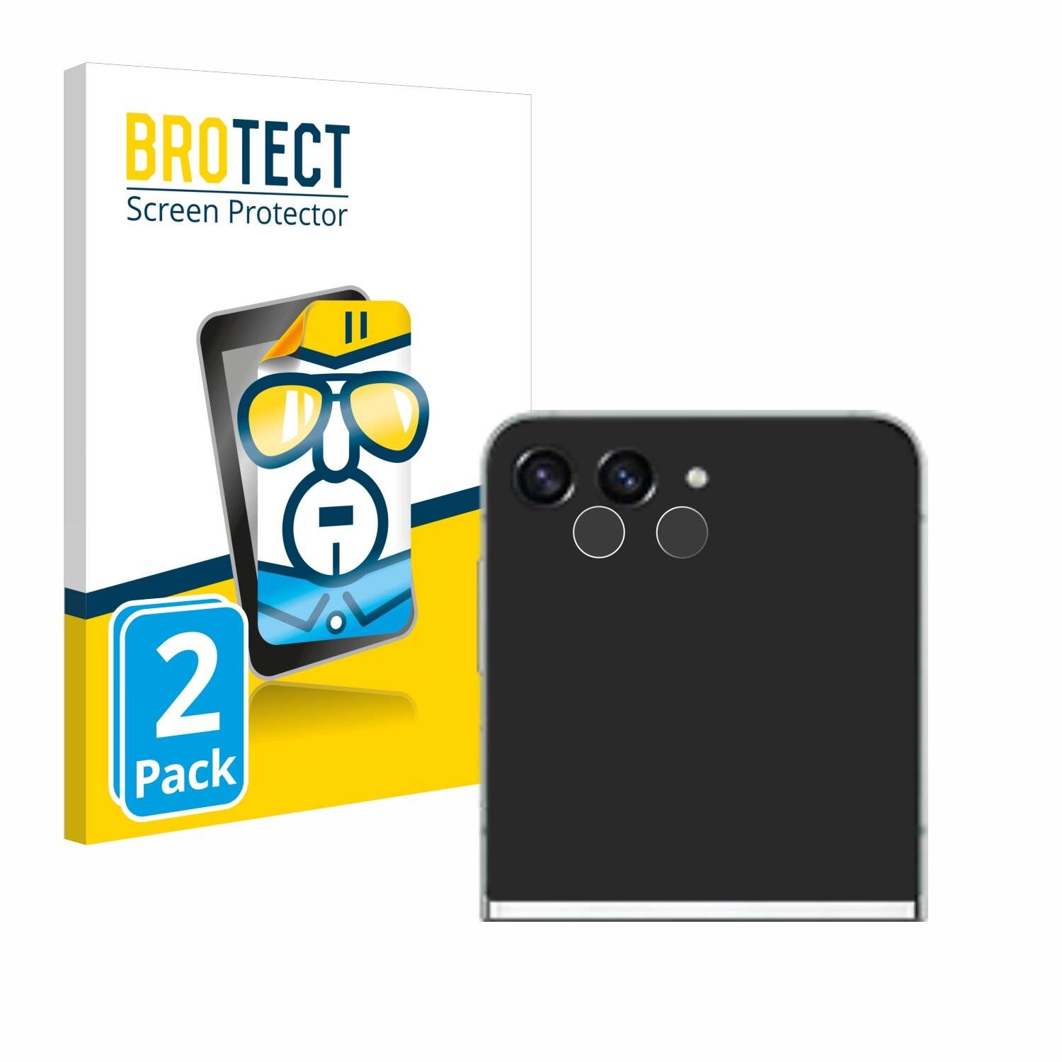 2x BROTECT Displayschutz-Folie für Samsung Galaxy Z Flip 5 (NUR