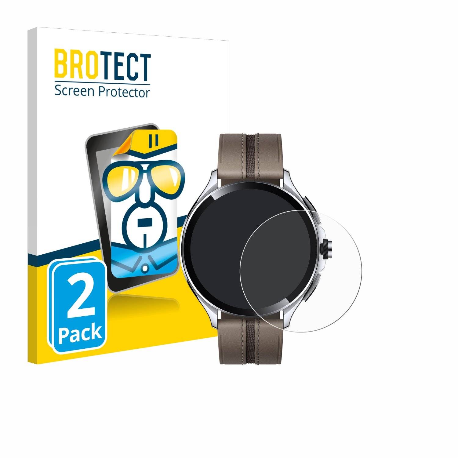 2x BROTECT Displayschutz-Folie für Xiaomi Watch 2