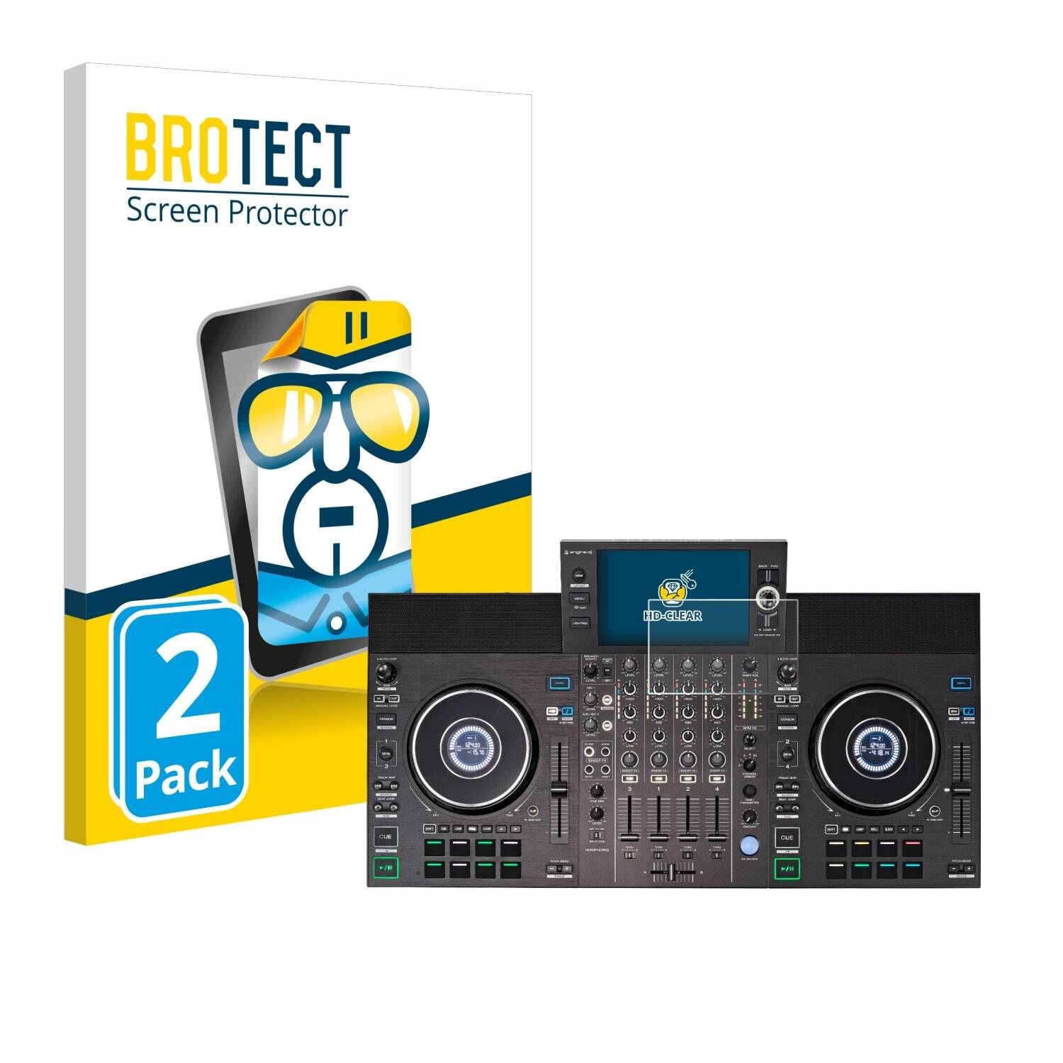 2x BROTECT Displayschutz-Folie für Denon DJ SC LIVE