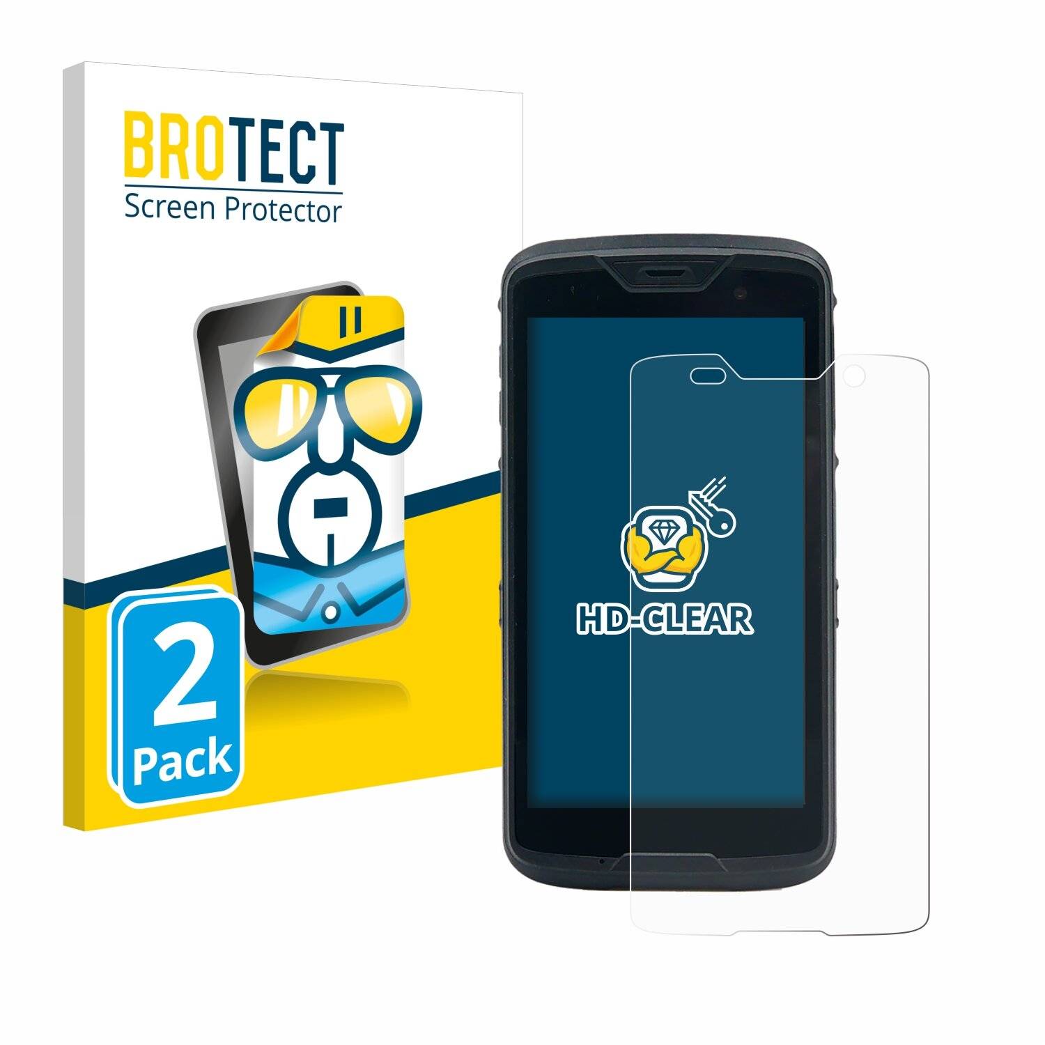 2x BROTECT Displayschutz-Folie für Unitech EA