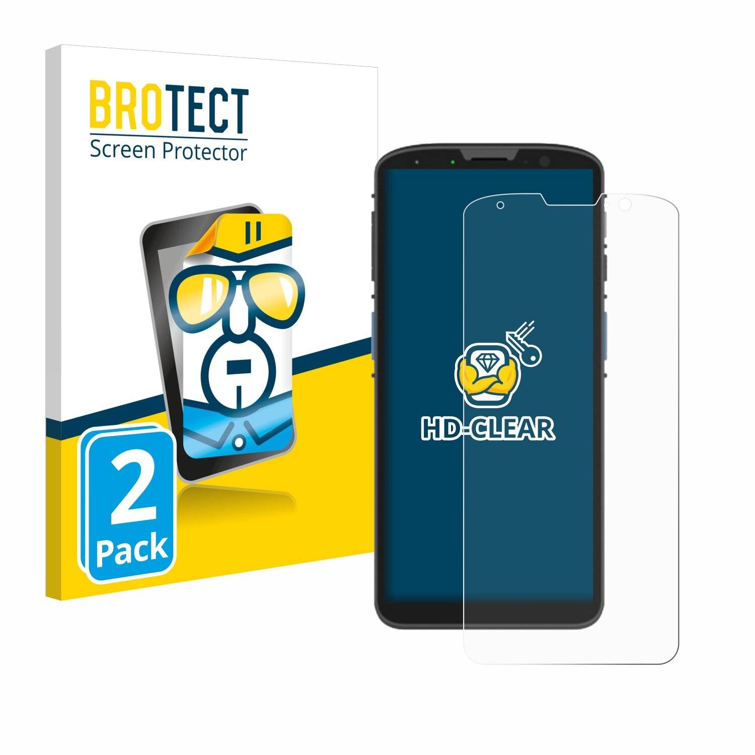 2x BROTECT Displayschutz-Folie für Unitech