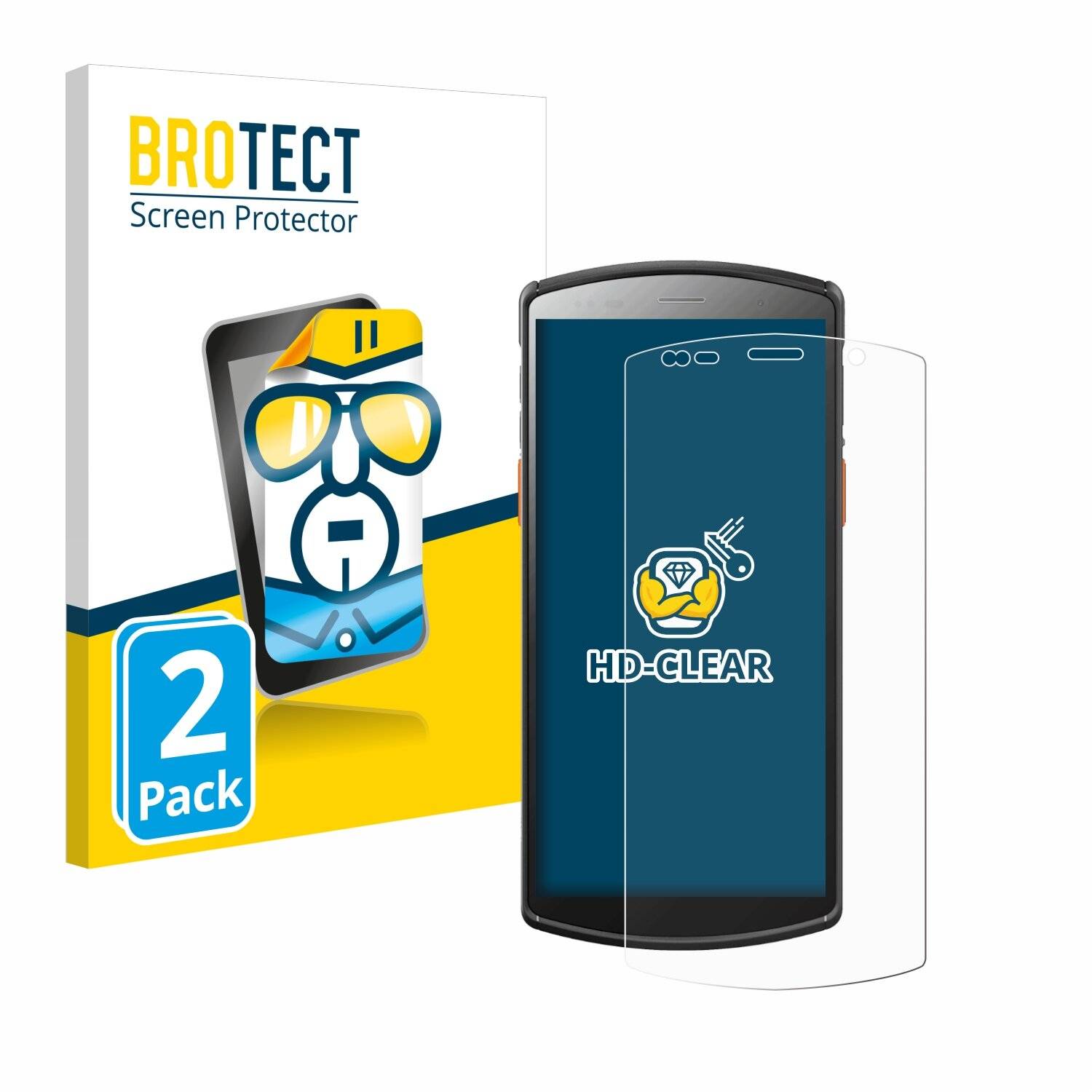 2x BROTECT Displayschutz-Folie für Urovo DT50