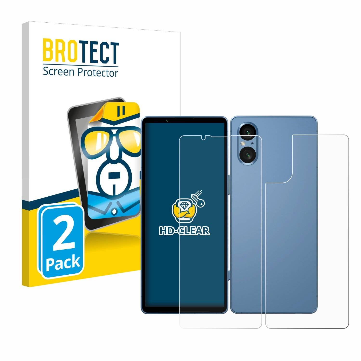 2x BROTECT Displayschutz-Folie für Sony Xperia 5 V