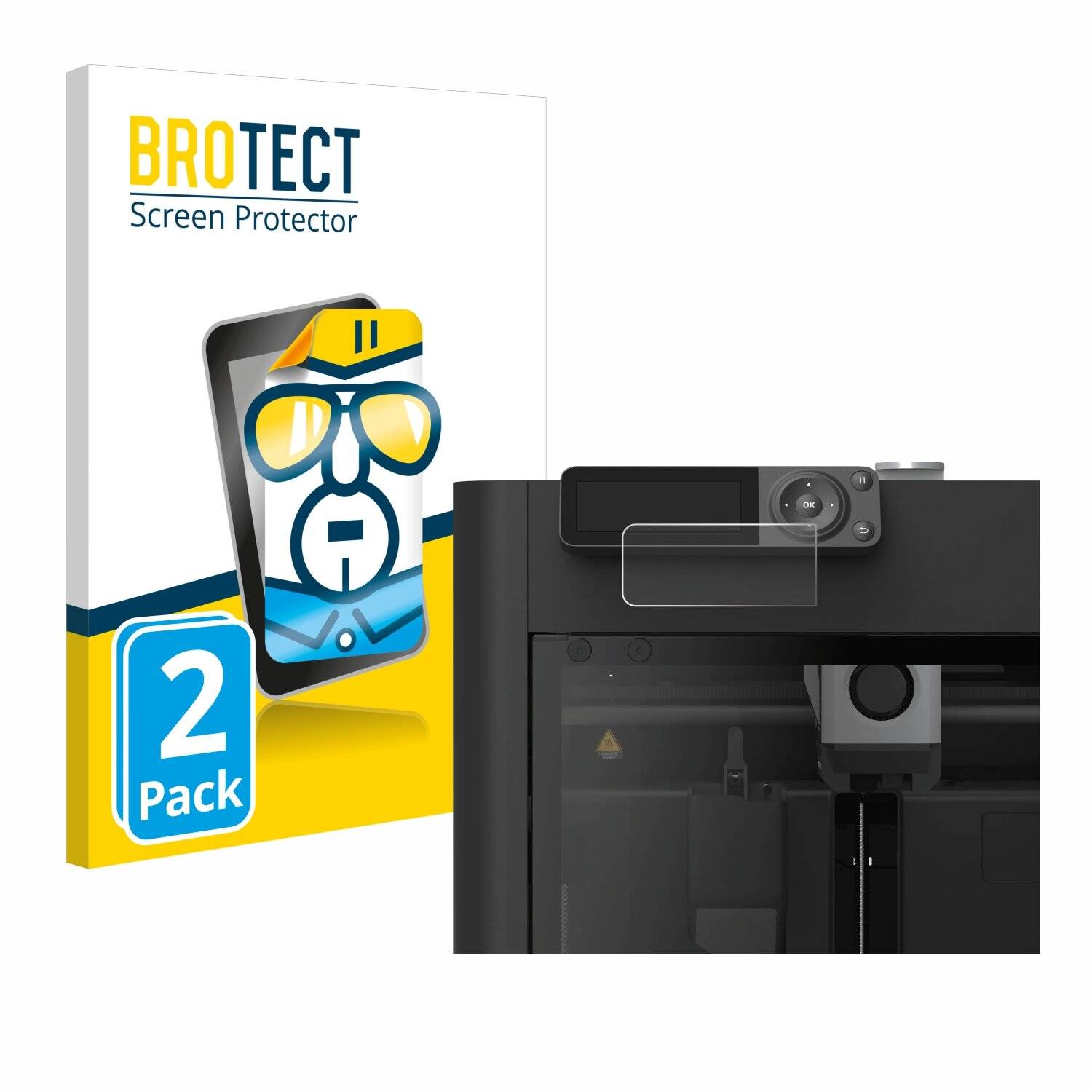 2x BROTECT Displayschutz-Folie für Bambu Lab P1S 3D
