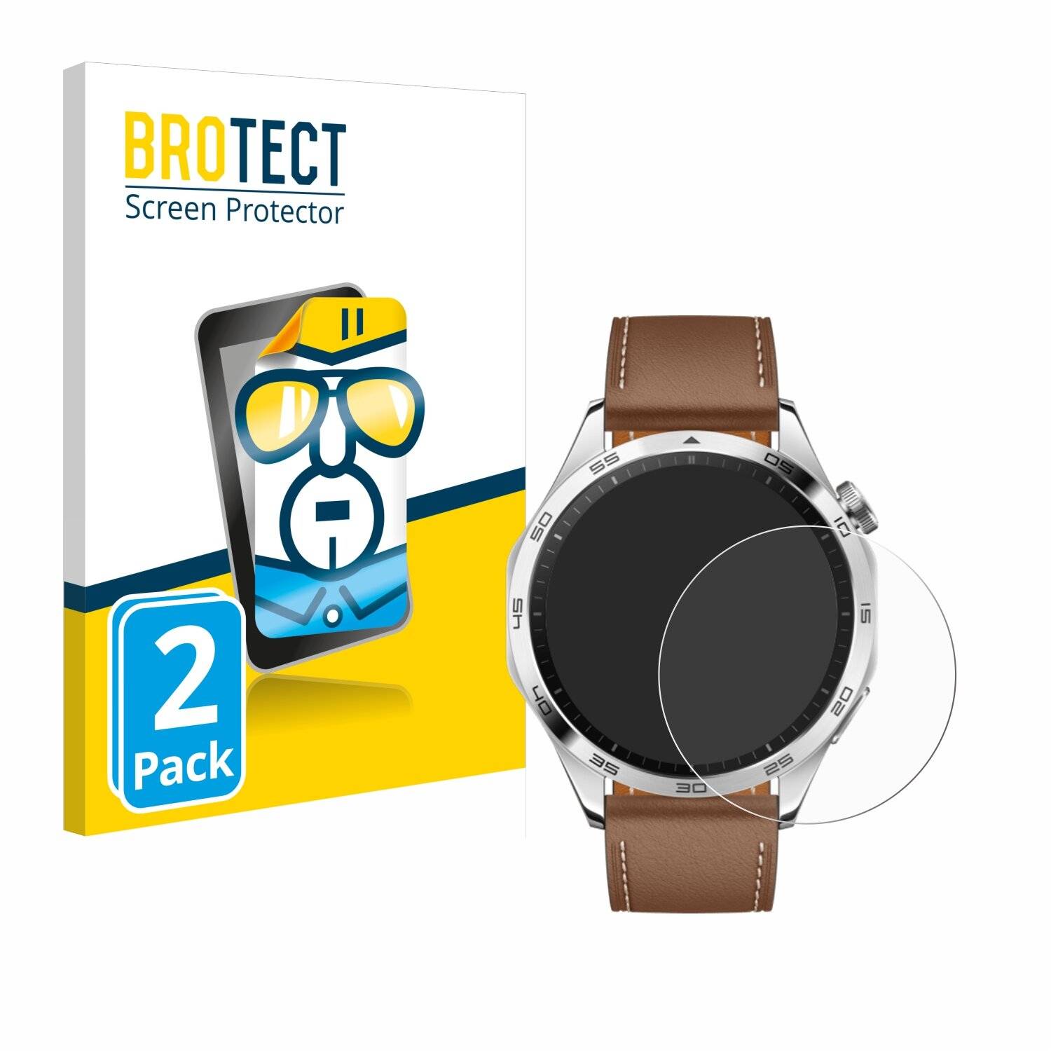 2x BROTECT Displayschutz-Folie für Huawei Watch GT 4