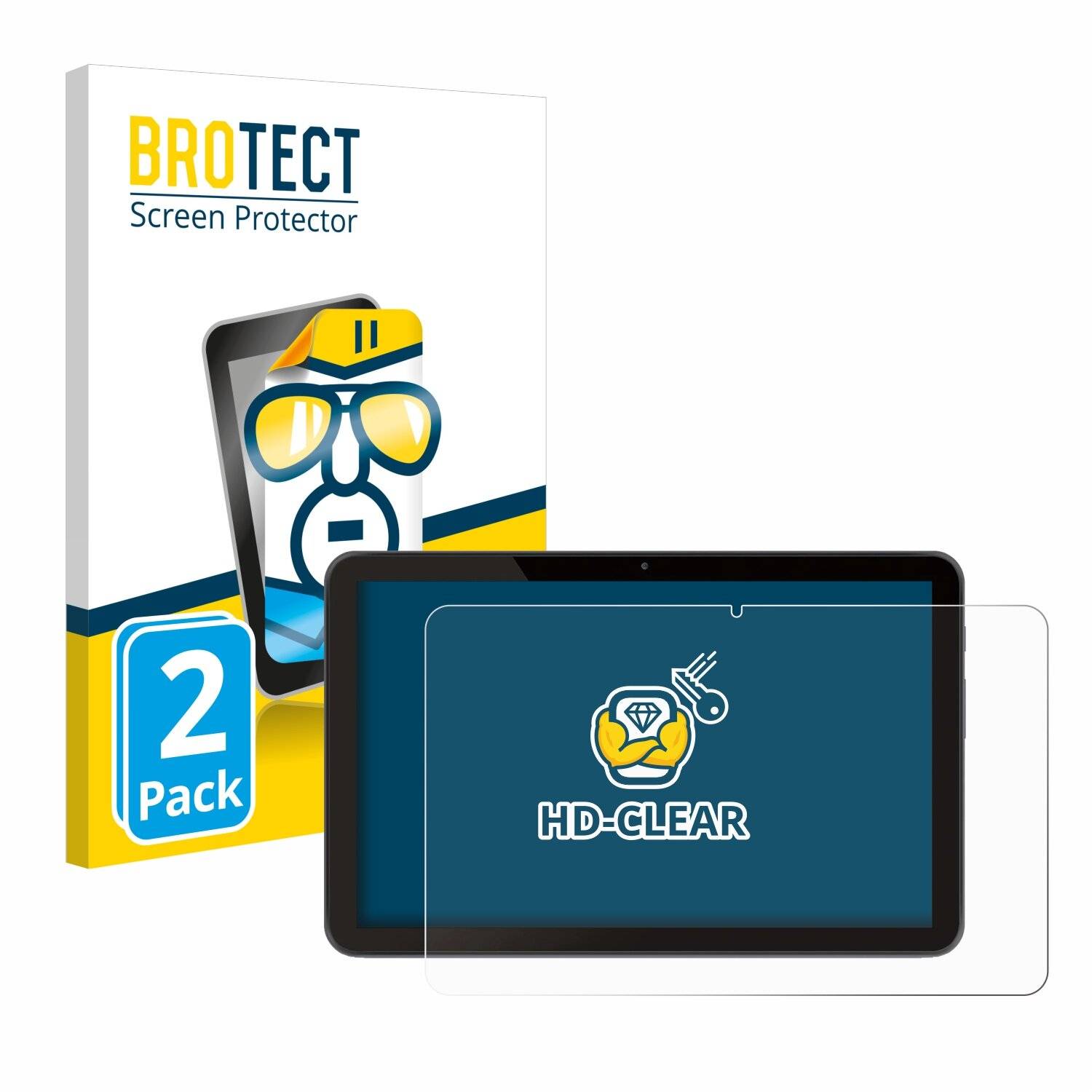 2x BROTECT Displayschutz-Folie für Peaq PET