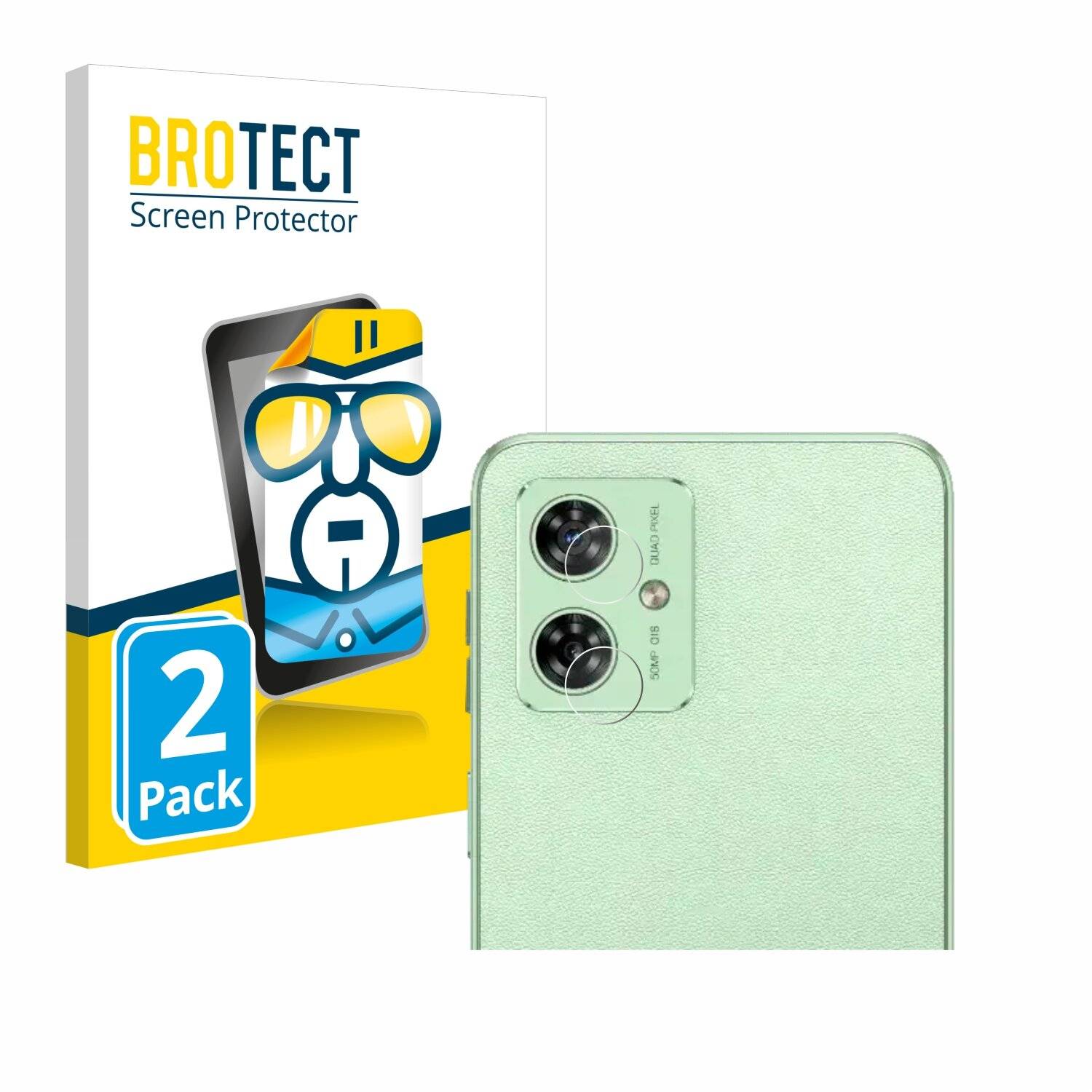 2x BROTECT Displayschutz-Folie für Motorola Moto G54 (NUR