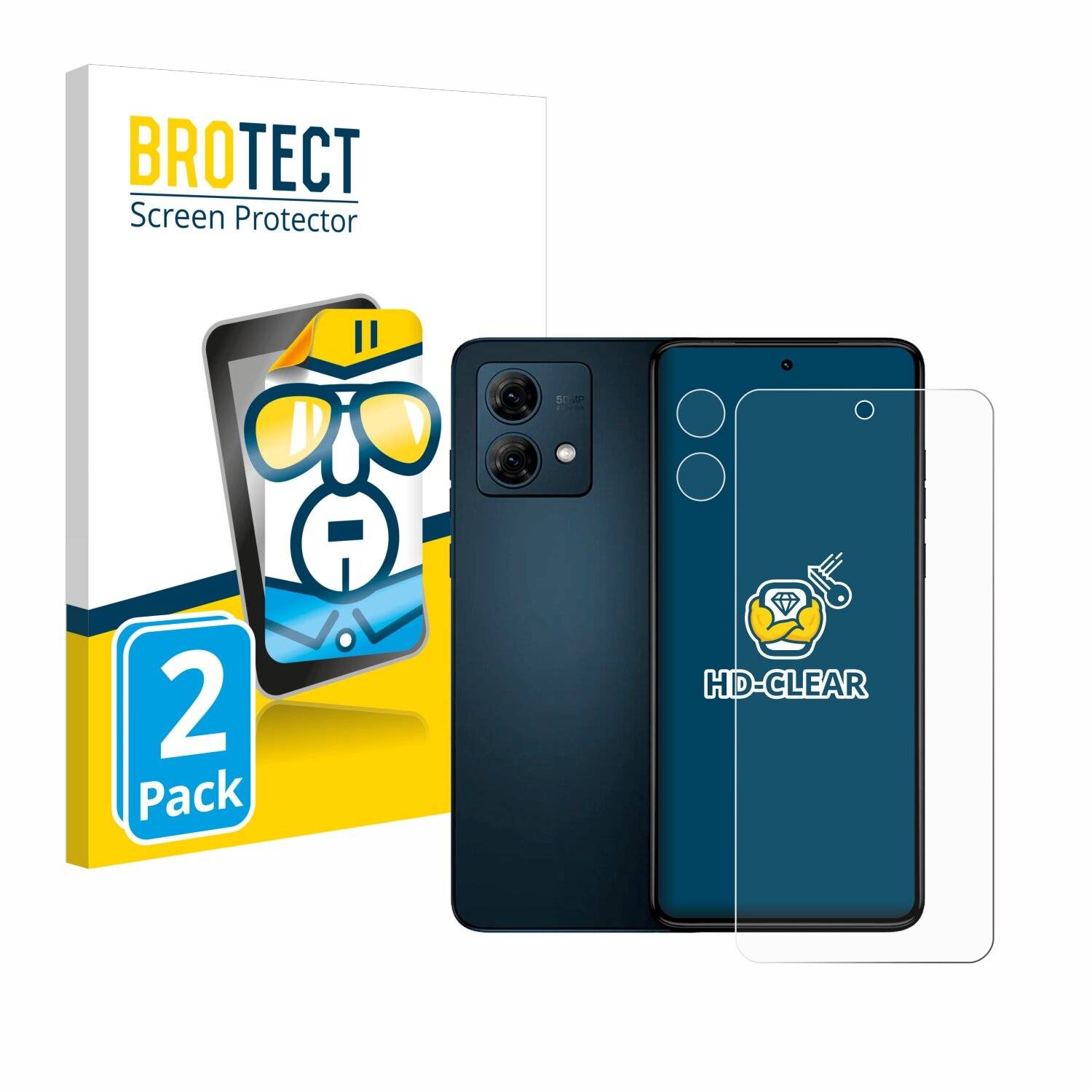 2x BROTECT Displayschutz-Folie für Motorola Moto G84