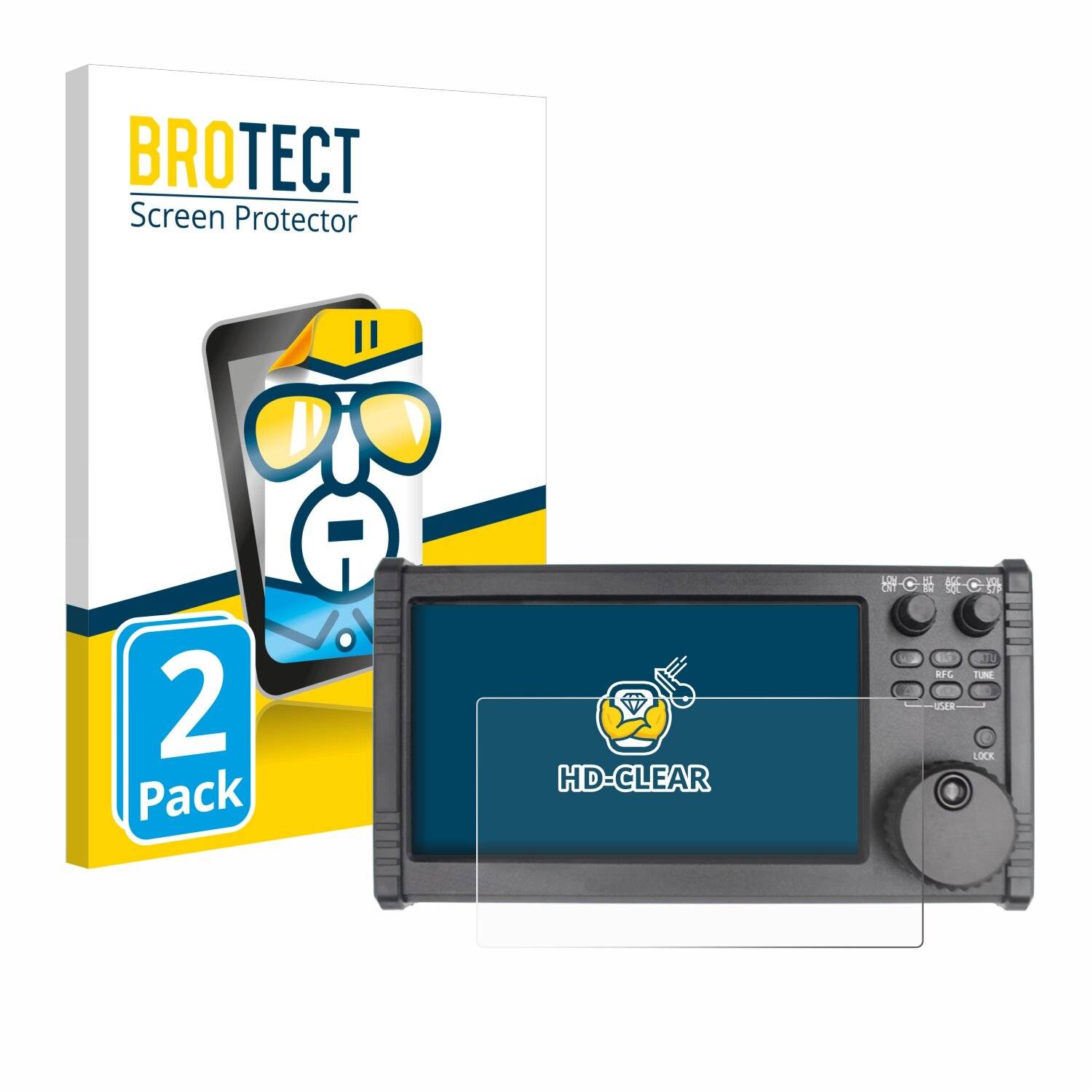 2x BROTECT Displayschutz-Folie für Xiegu GSOC Universal