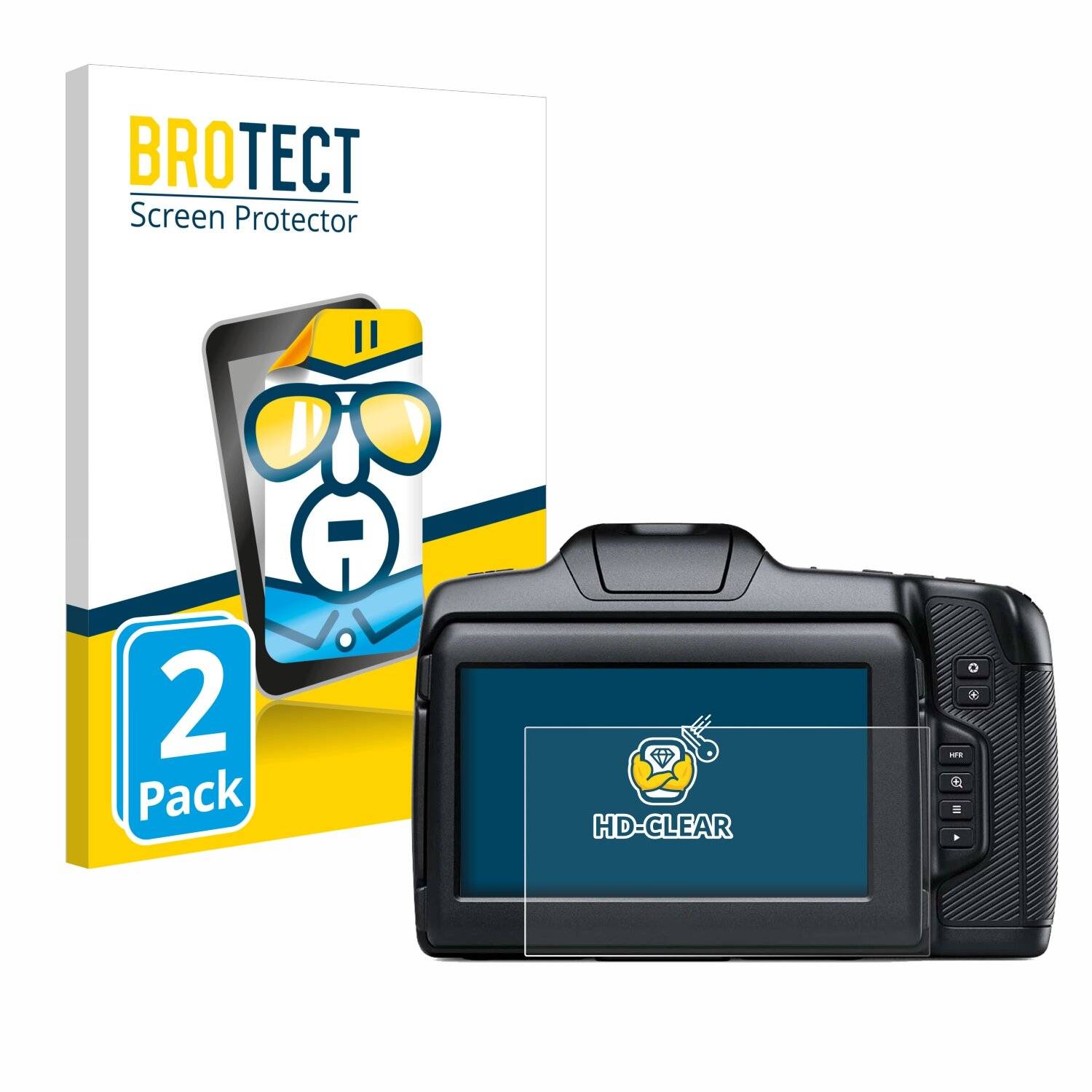 2x BROTECT Displayschutz-Folie für Blackmagic Pocket Cinema Camera 6K