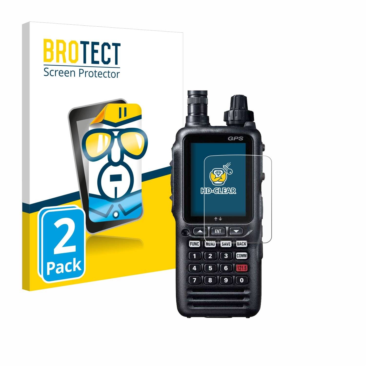 2x BROTECT Displayschutz-Folie für Yaesu