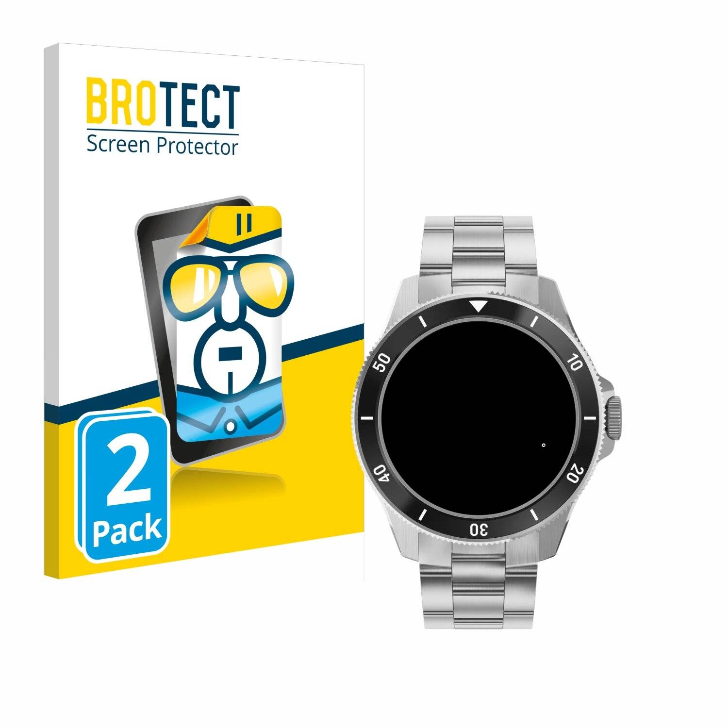2x BROTECT Displayschutz-Folie für Withings ScanWatch Nova (42