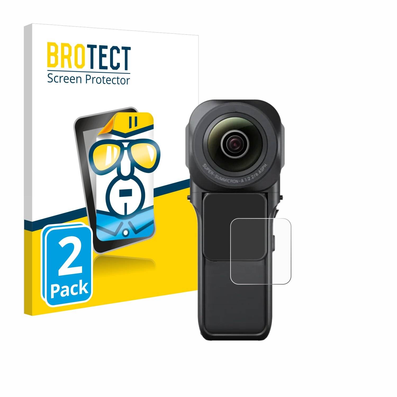 2x BROTECT Displayschutz-Folie für Insta360 One RS 1-Zoll