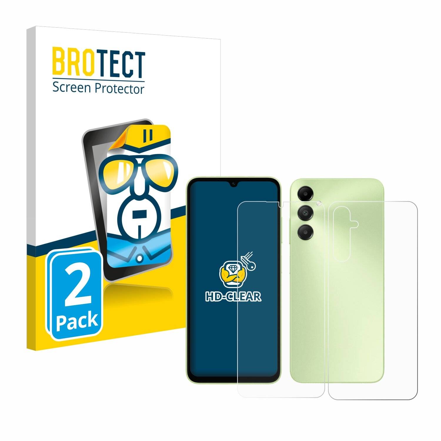 2x BROTECT Displayschutz-Folie für Samsung Galaxy A05s