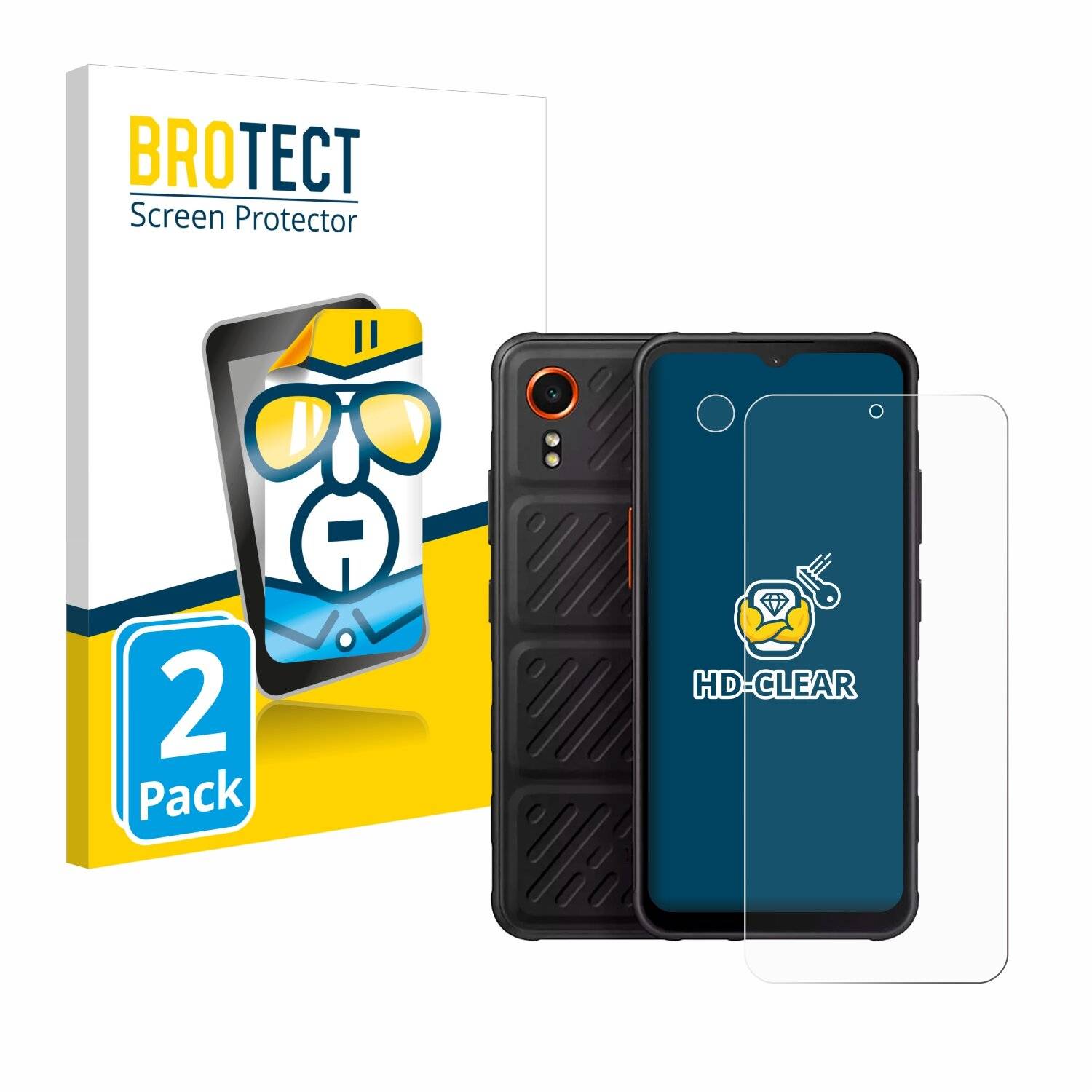 2x BROTECT Displayschutz-Folie für Samsung Galaxy XCover 7