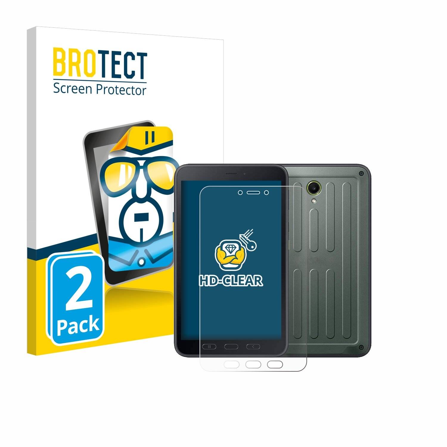 2x BROTECT Displayschutz-Folie für Samsung Galaxy Tab Active 5
