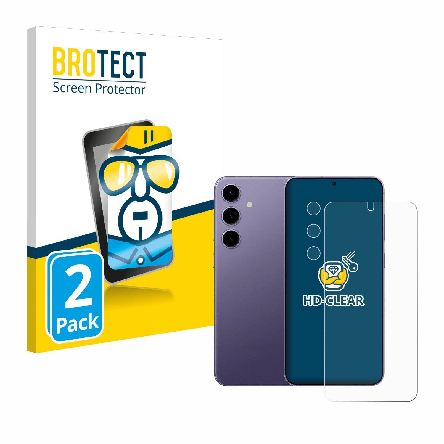 2x BROTECT Displayschutz-Folie für Samsung Galaxy S24