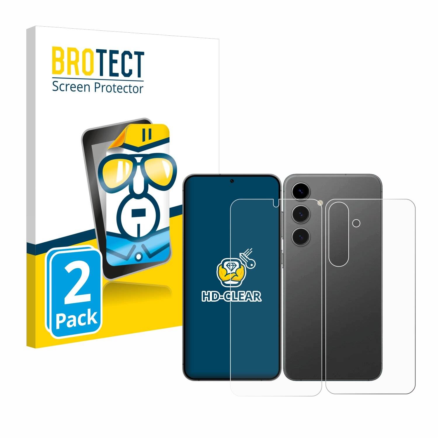 2x BROTECT Displayschutz-Folie für Samsung Galaxy S24 Plus