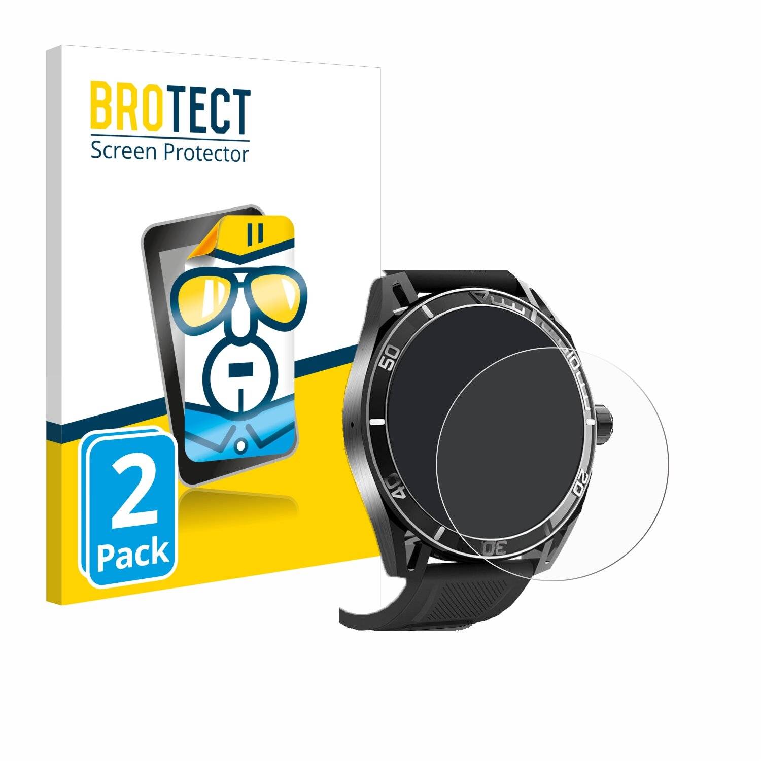 2x BROTECT Displayschutz-Folie für Yuede Smartwatch 1.43
