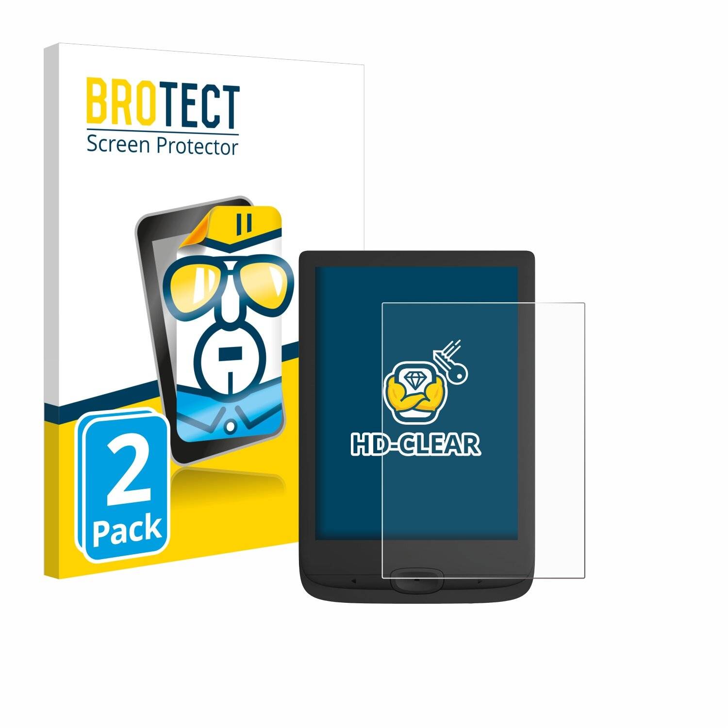 2x BROTECT Displayschutz-Folie für PocketBook Basic Lux