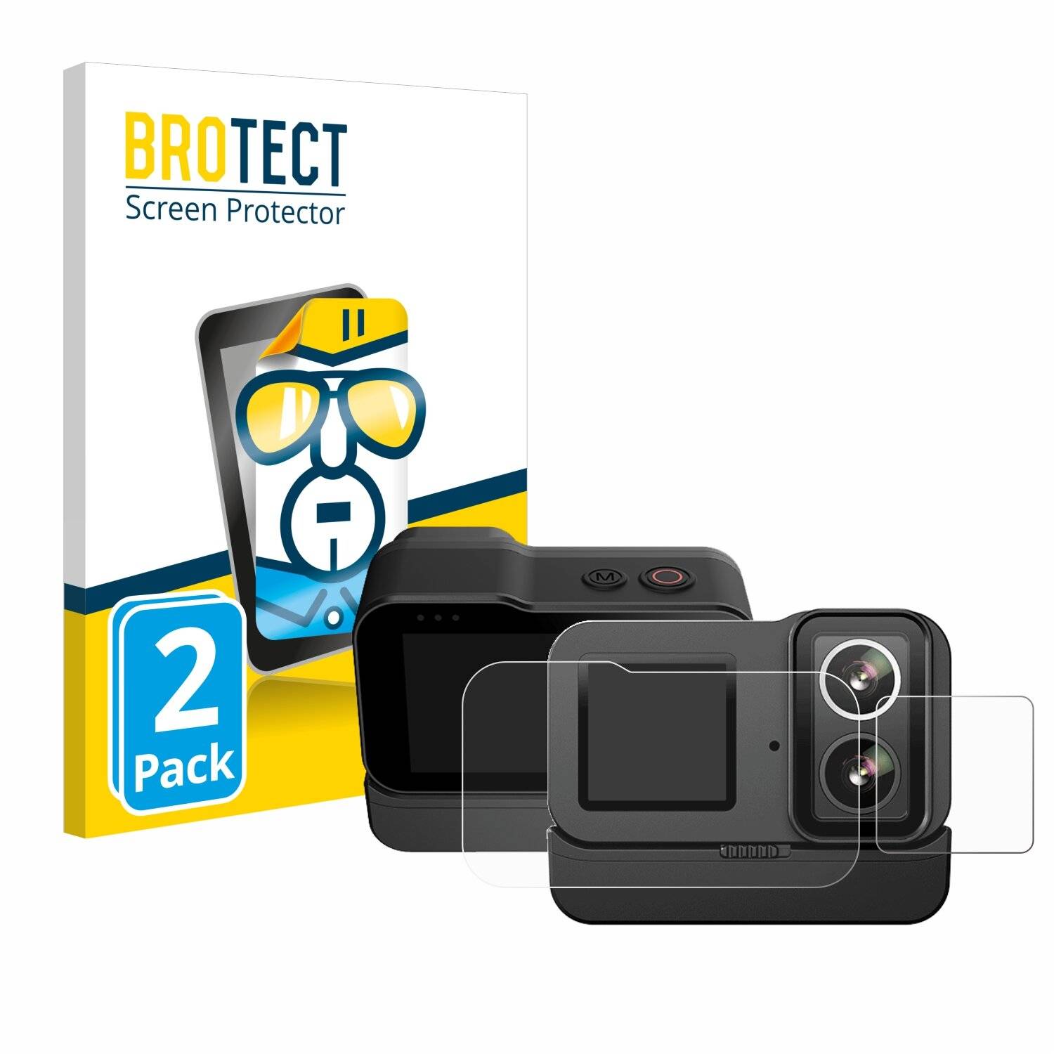 2x BROTECT Displayschutz-Folie für SJCAM SJ20 Dual