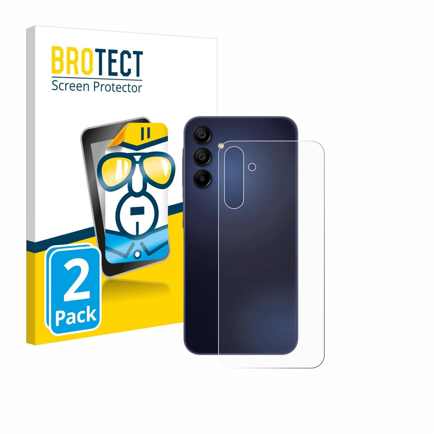 2x BROTECT Displayschutz-Folie für Samsung Galaxy A15