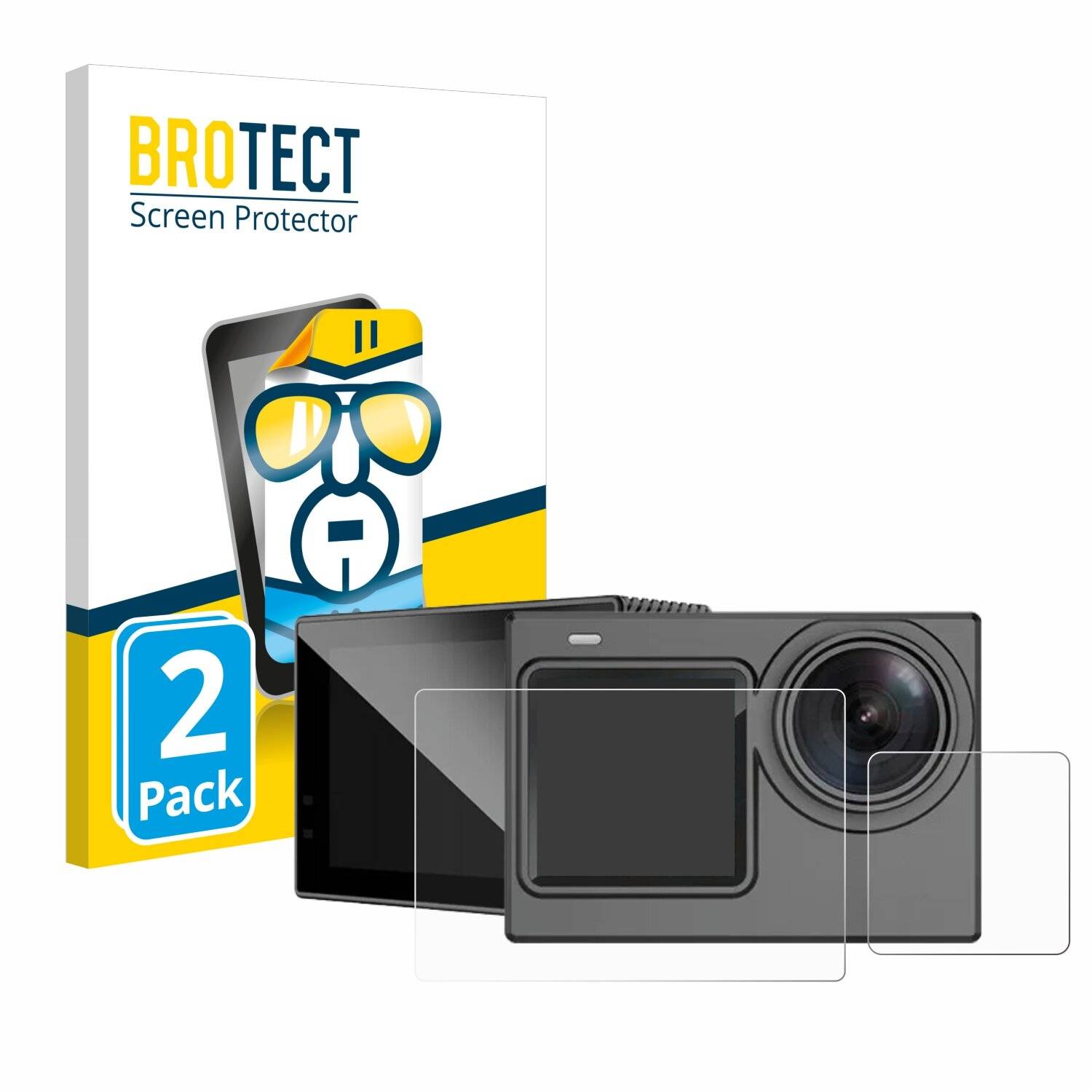2x BROTECT Displayschutz-Folie für SJCAM SJ6 Pro Dual