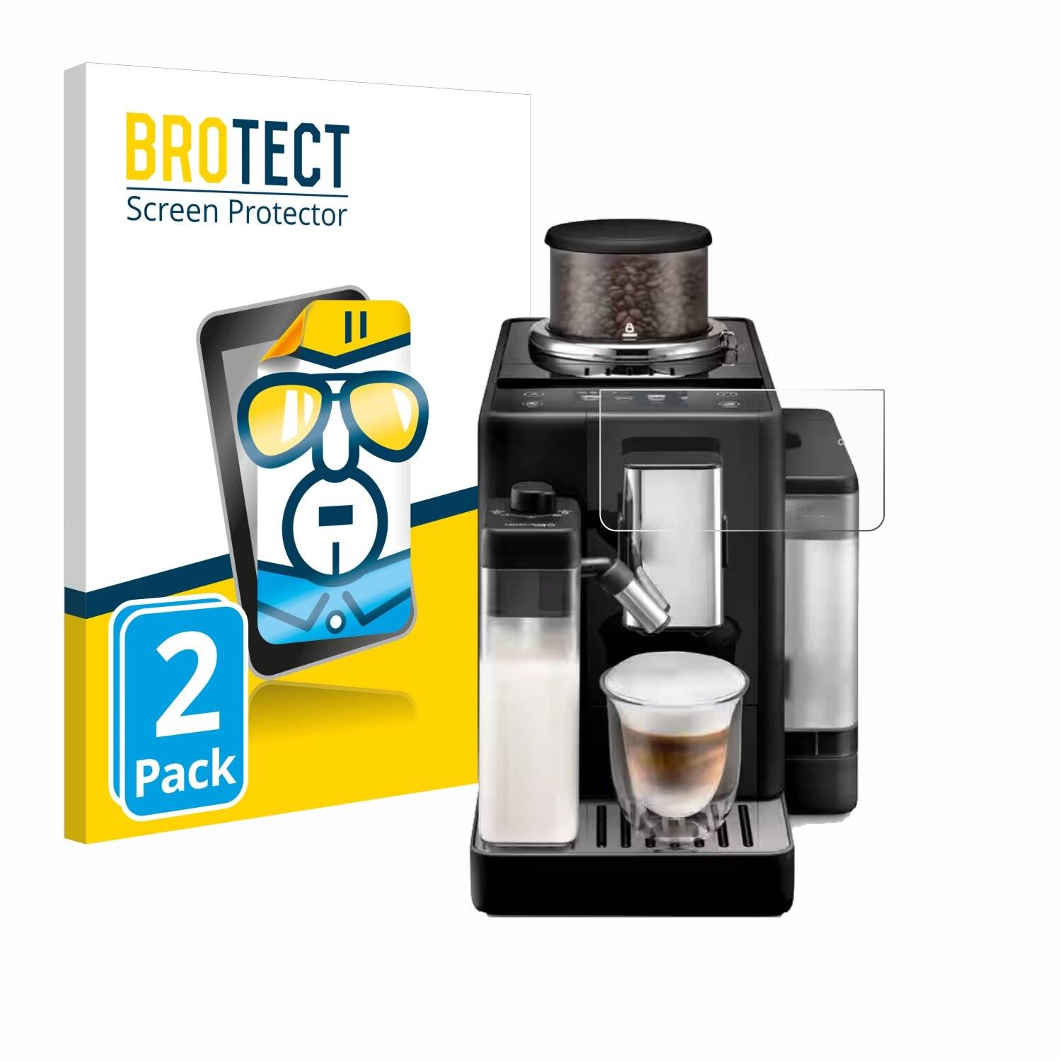 2x BROTECT Displayschutz-Folie für DeLonghi