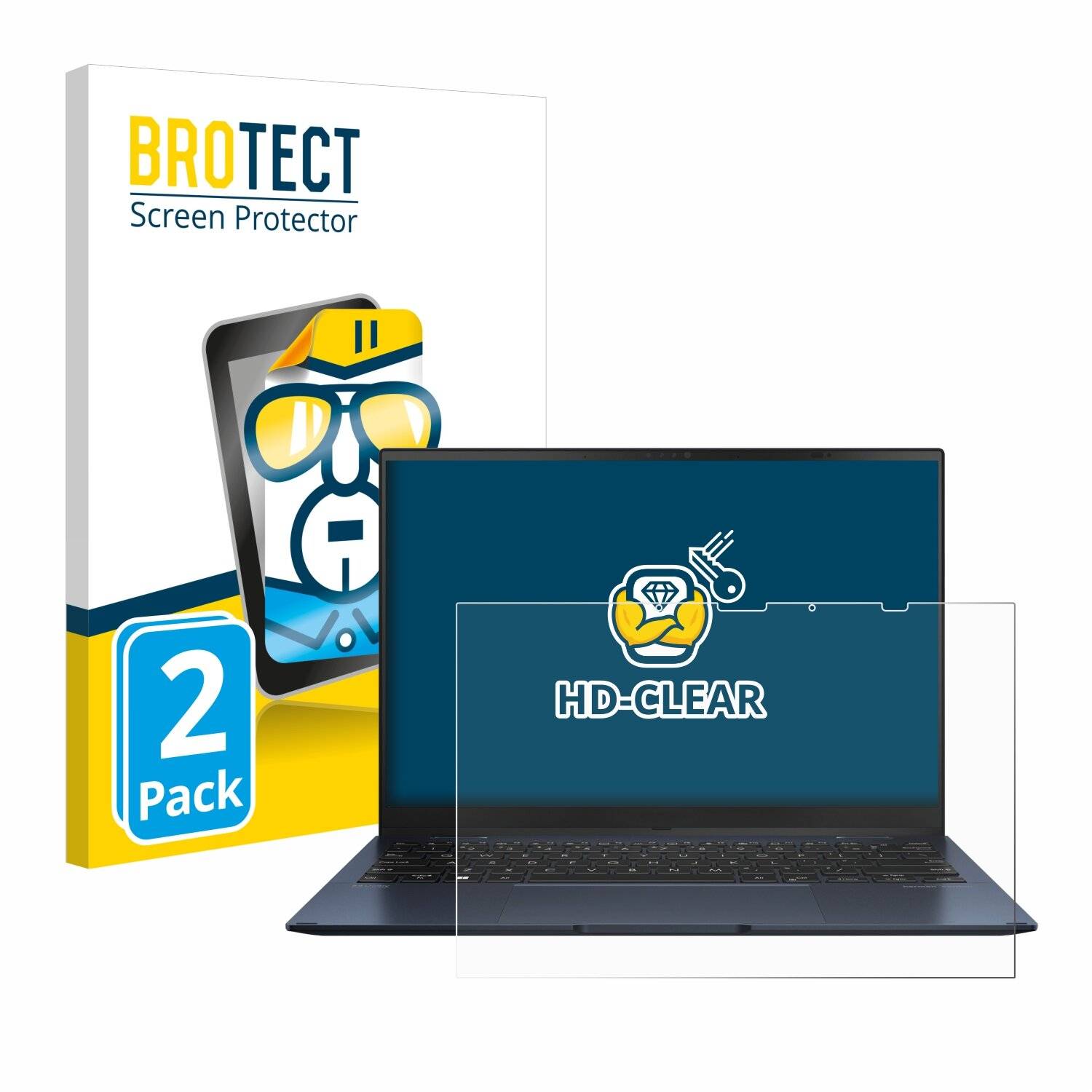 2x BROTECT Displayschutz-Folie für ASUS ZenBook S 13 Flip