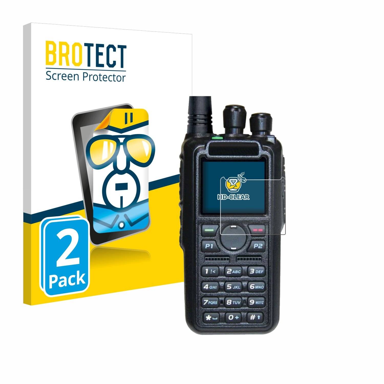 2x BROTECT Displayschutz-Folie für AnyTone AT-D878UV II